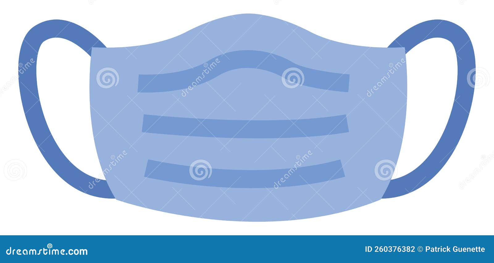 Blue Face mask, icon stock vector. Illustration of white 260376382