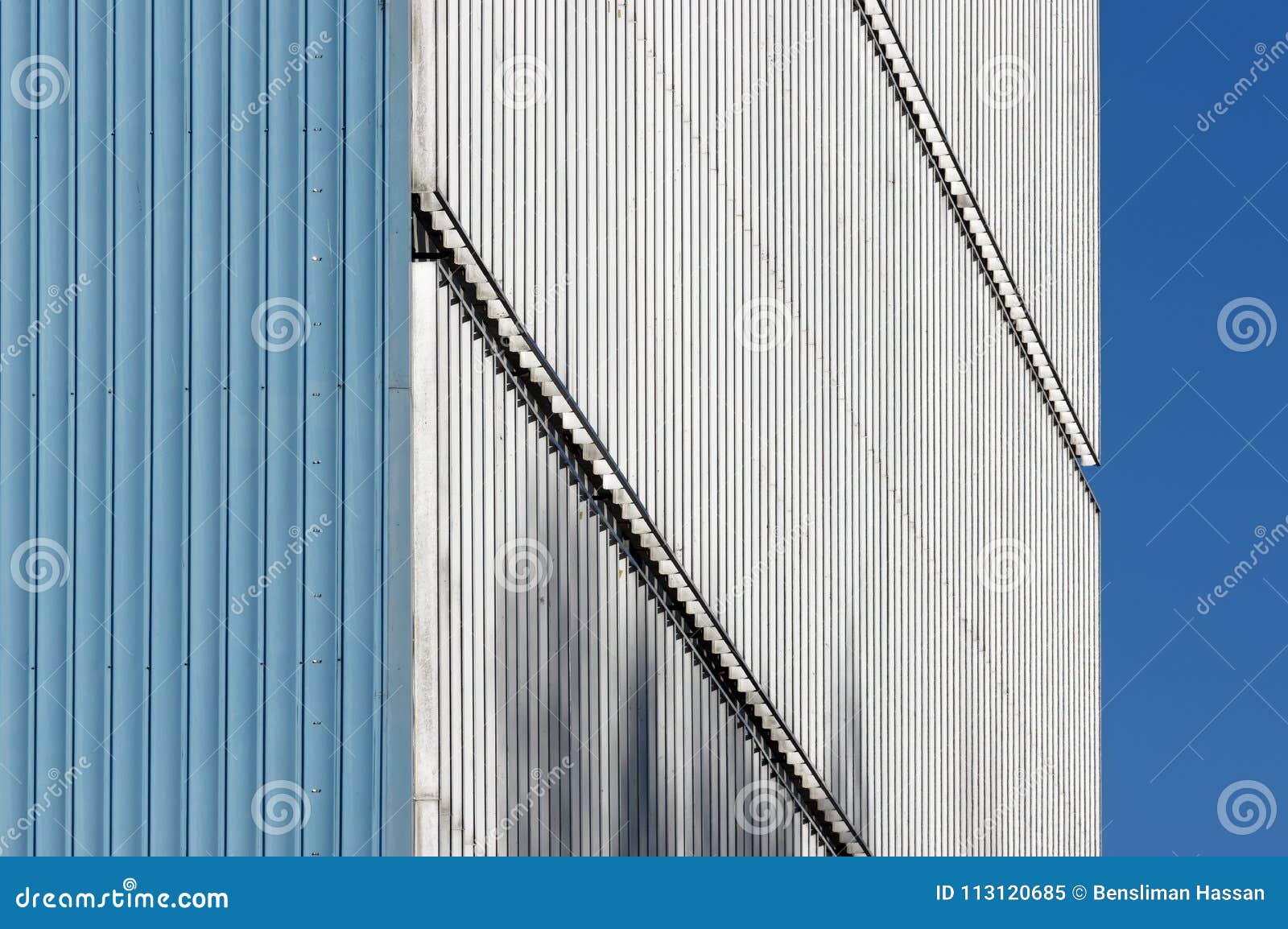 Blue factory facade stock image. Image of factory, paris - 113120685