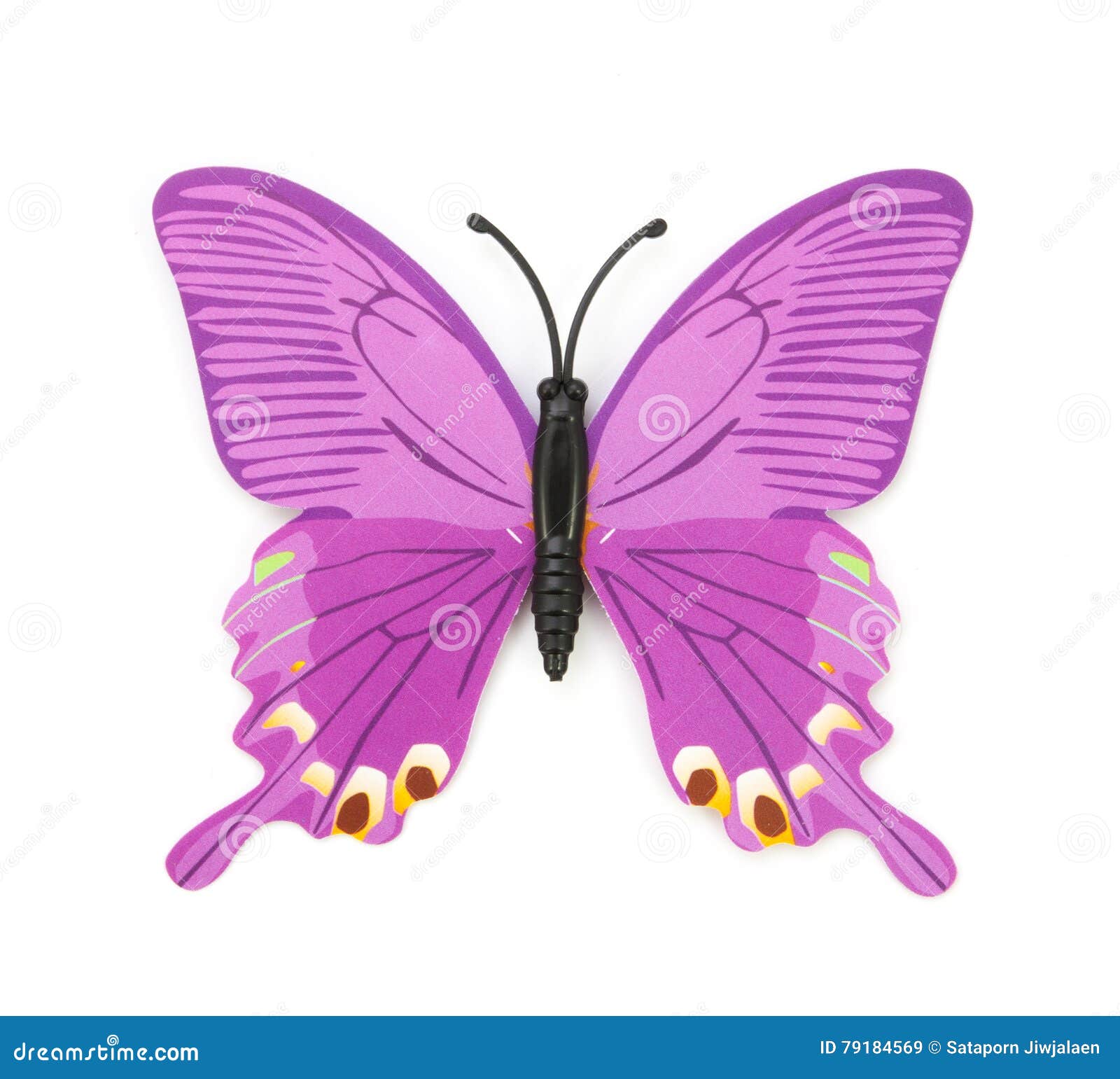 Group Large Fake Butterflies That Stuck Stock Photo 1501774490