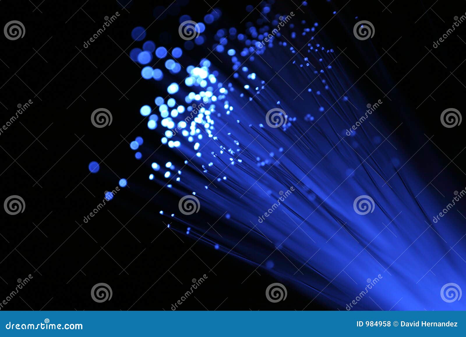 blue fiber optic cable