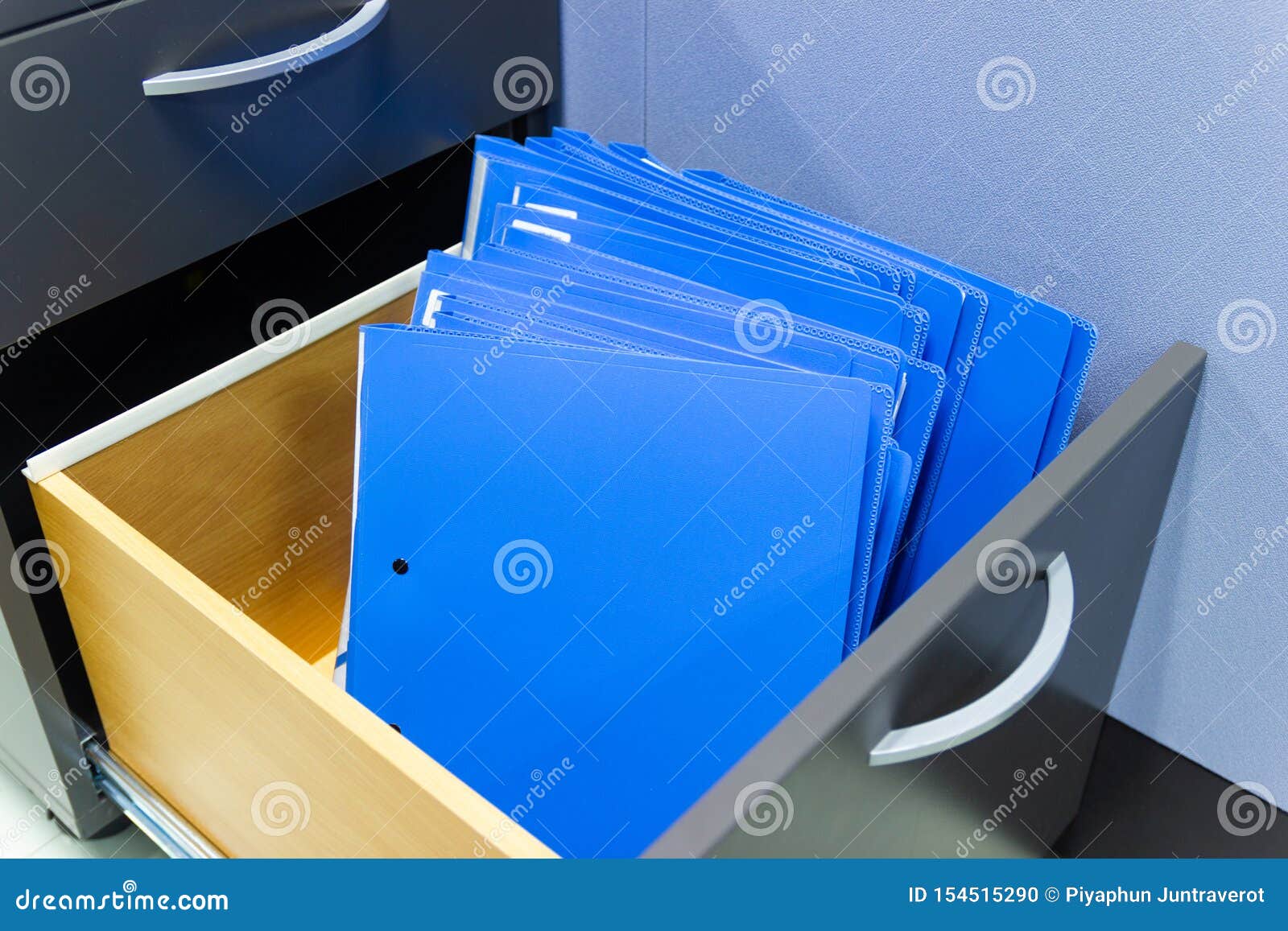 Blue File Folder Documents In A File Cabinet Retention Stock Photo Image Of History Bureaucratic 154515290