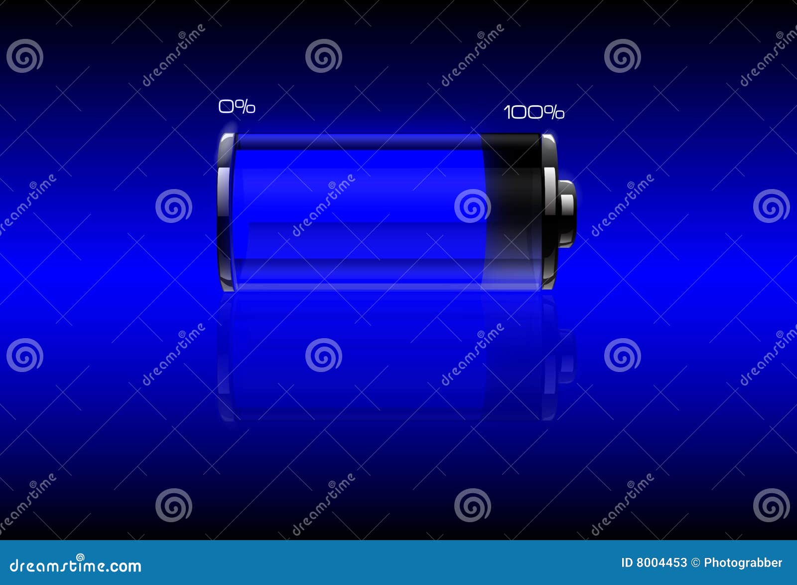 Blue filled battery stock vector. Illustration of stimulating 8004453