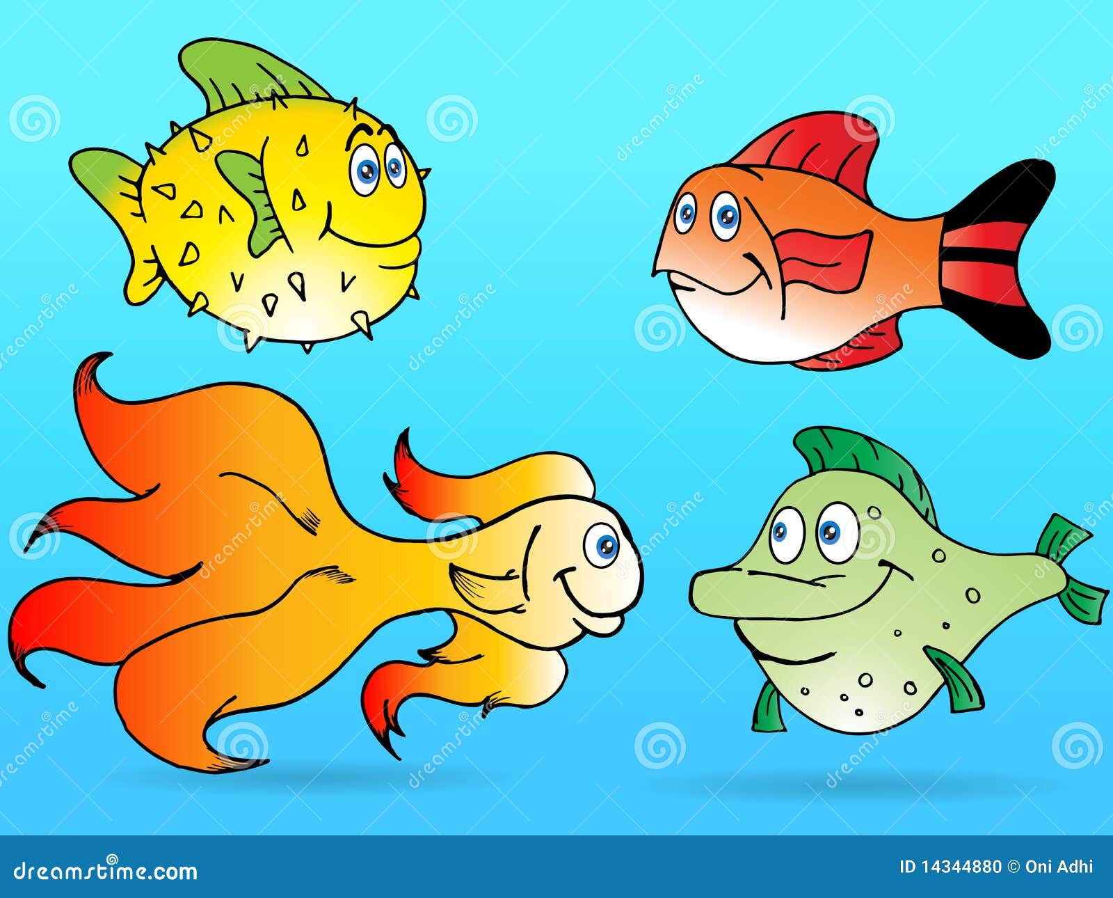 The blue fish yellow fin stock illustration. Illustration of gills