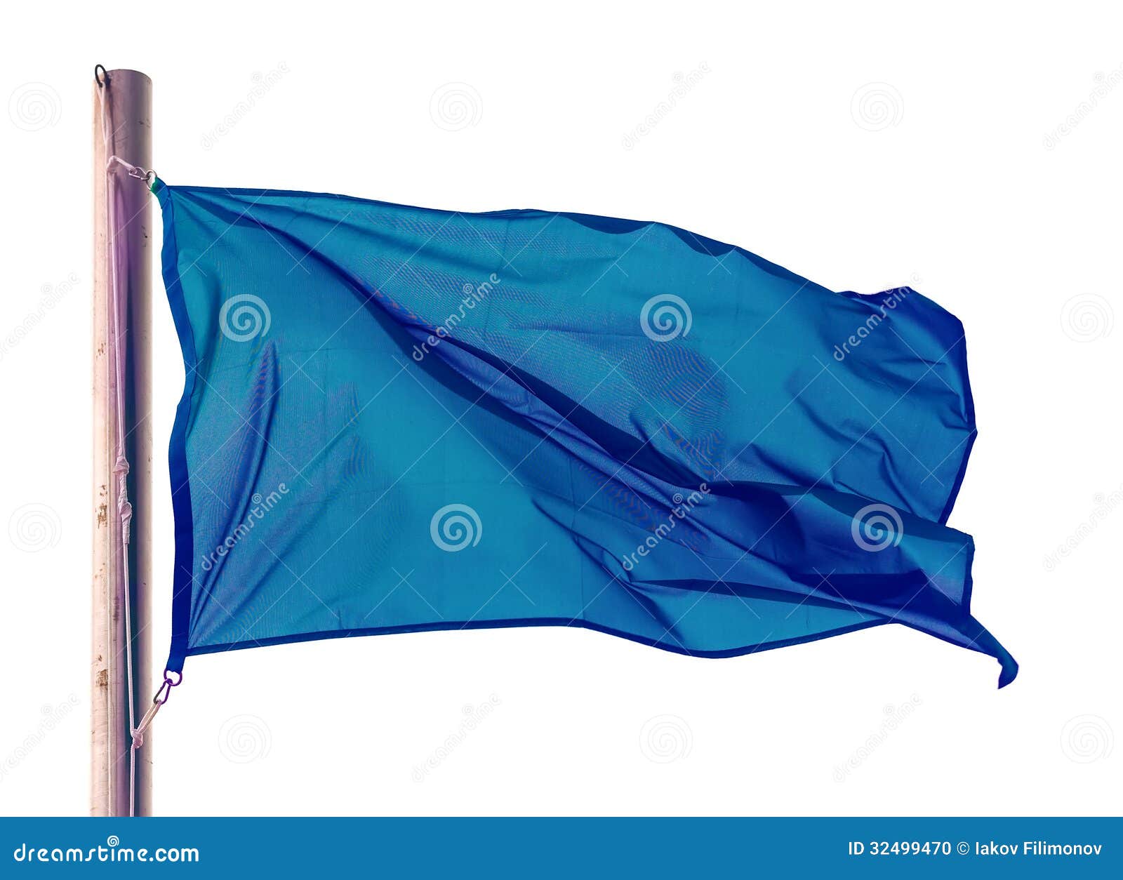 Blue flag against white stock photo. Image of flag, colorful 32499470