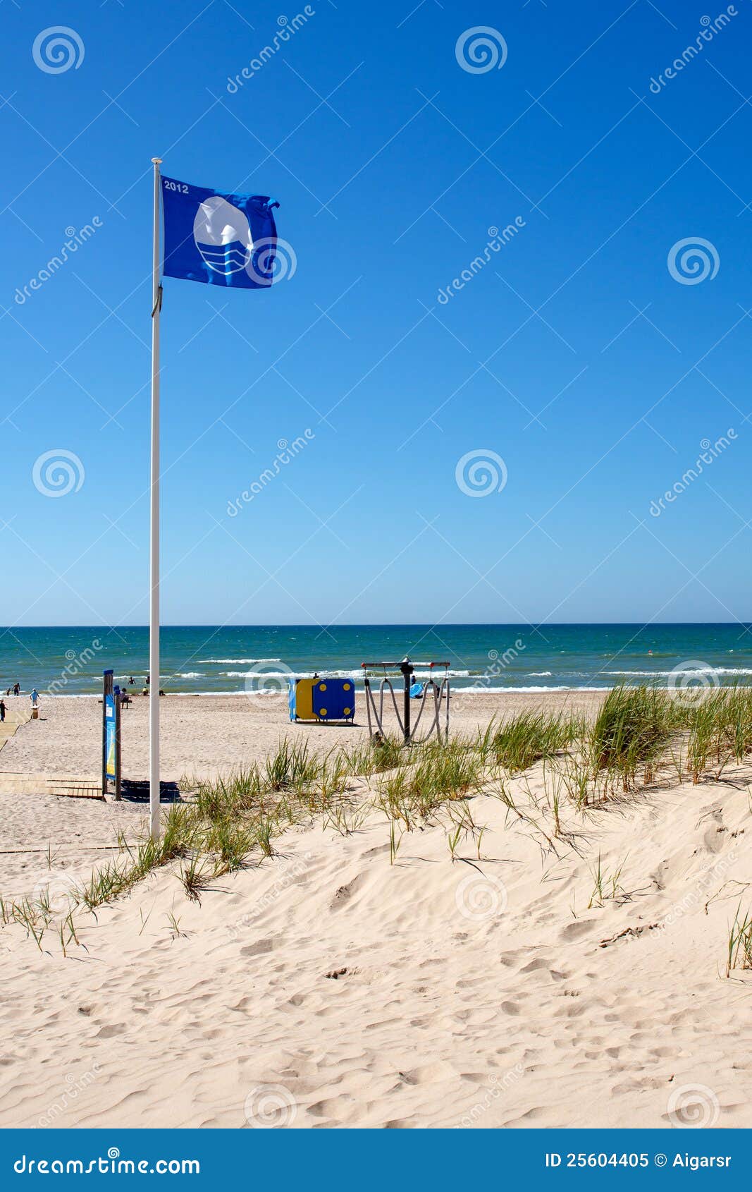 Blue Flag beach editorial image. Image of flag, summer 25604405