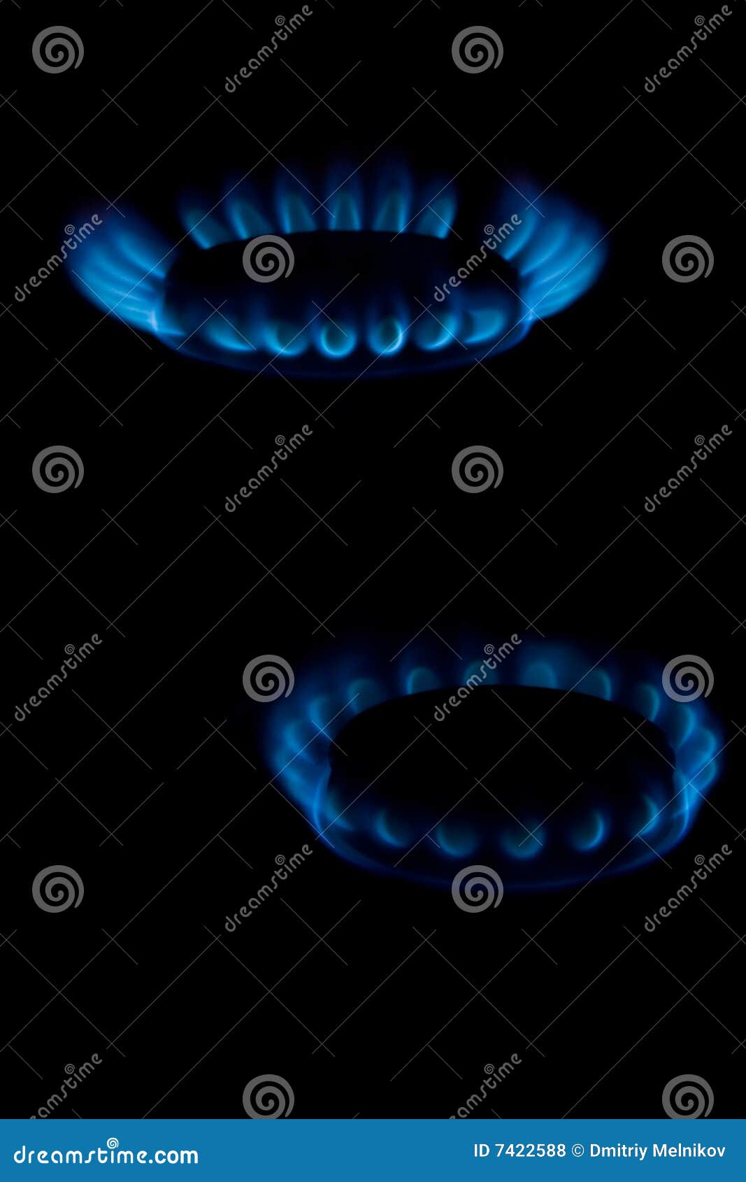 Blue flame of gas stock photo. Image of commercial, heat 7422588
