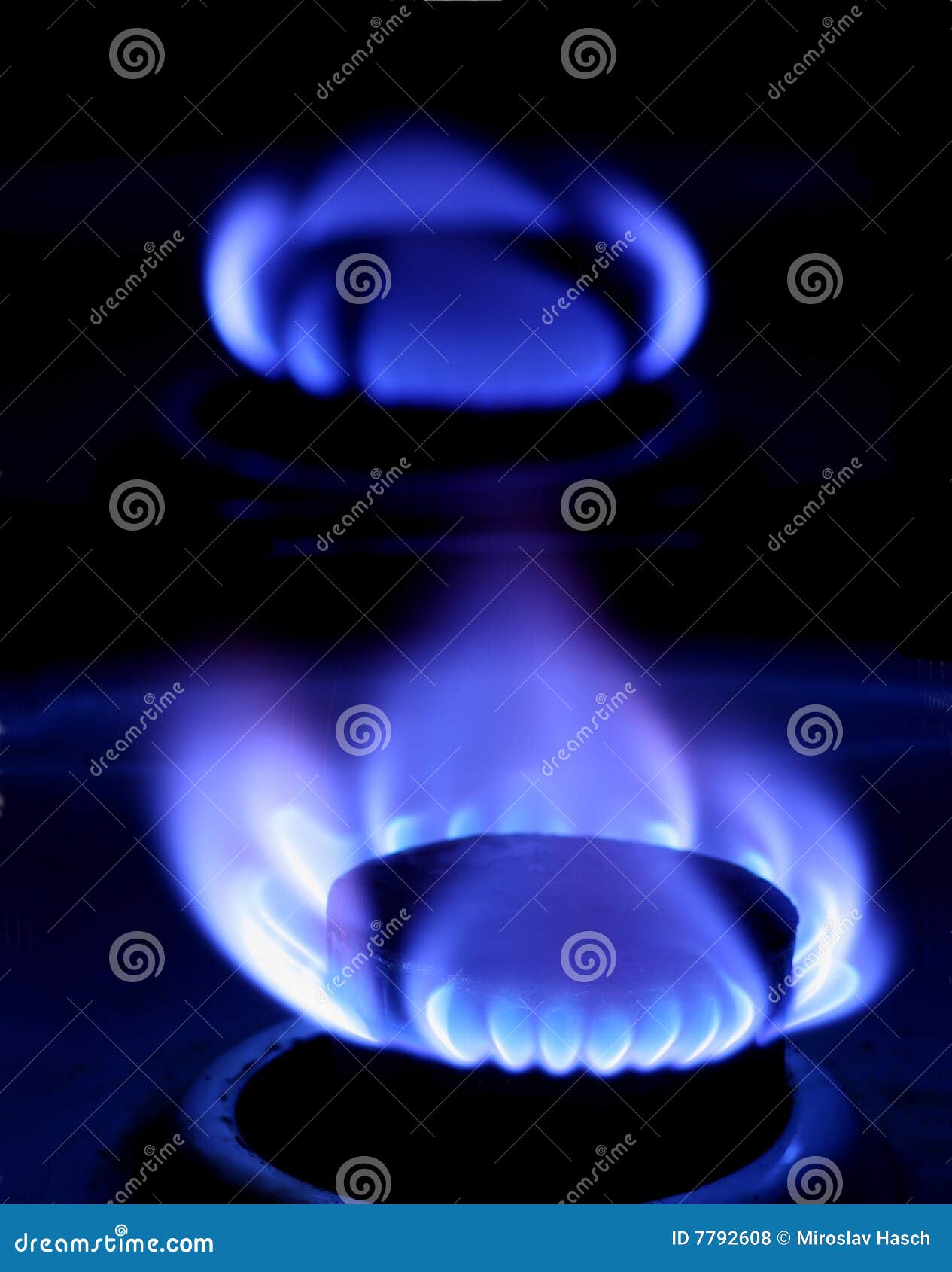 Blue flame of gas stock photo. Image of domestic, dangerous 7792608