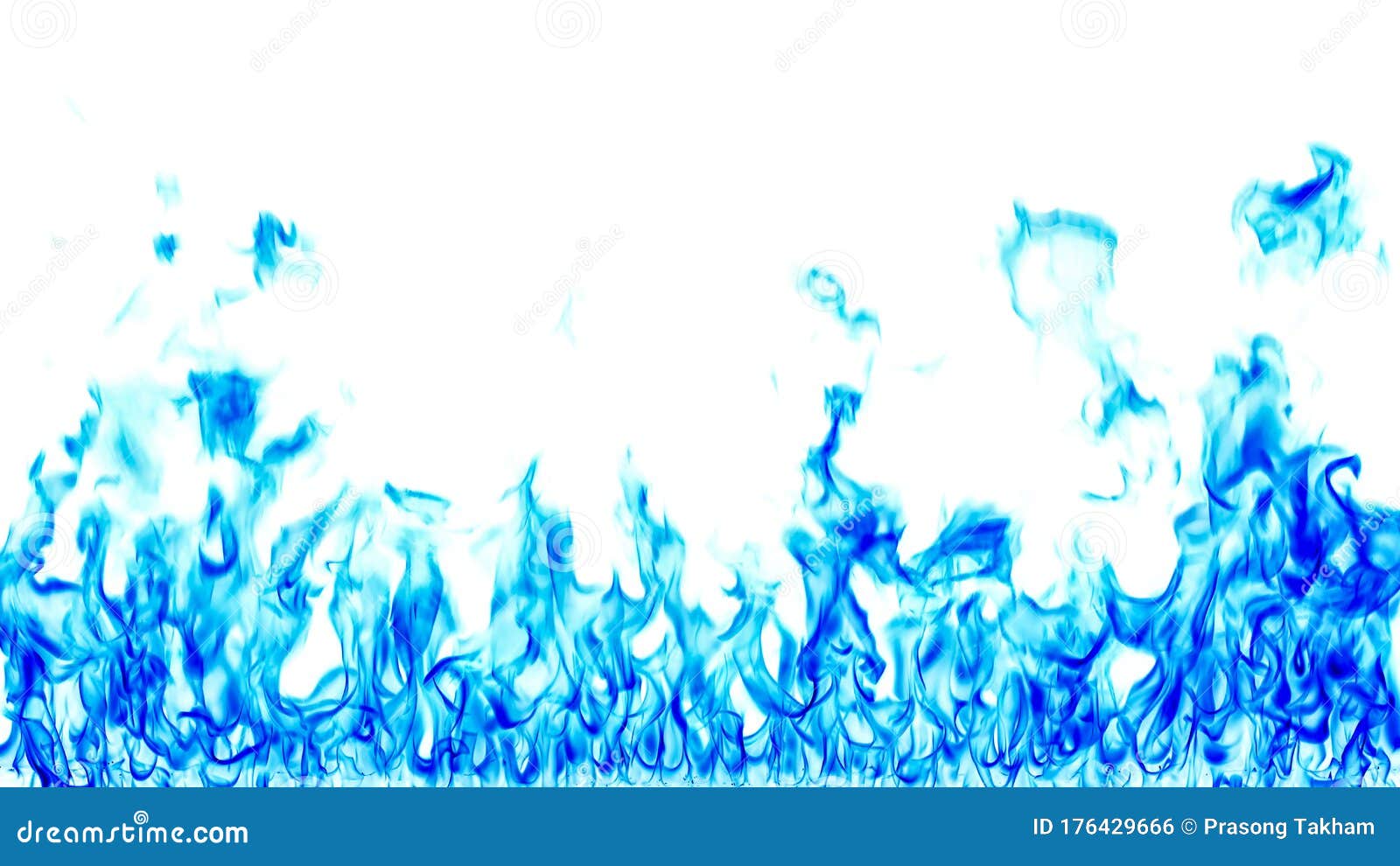 Blue Flame on a White Background Stock Photo Image of hell, detail