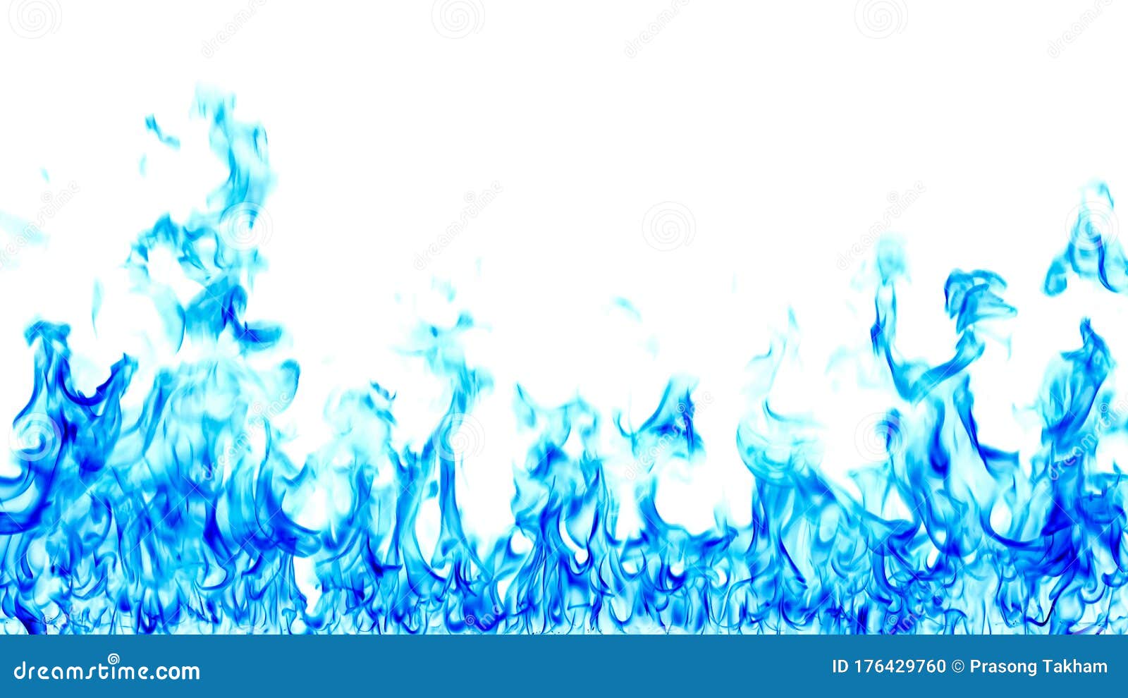 Blue Flame on a White Background Stock Photo - Image of power, glowing:  176429760