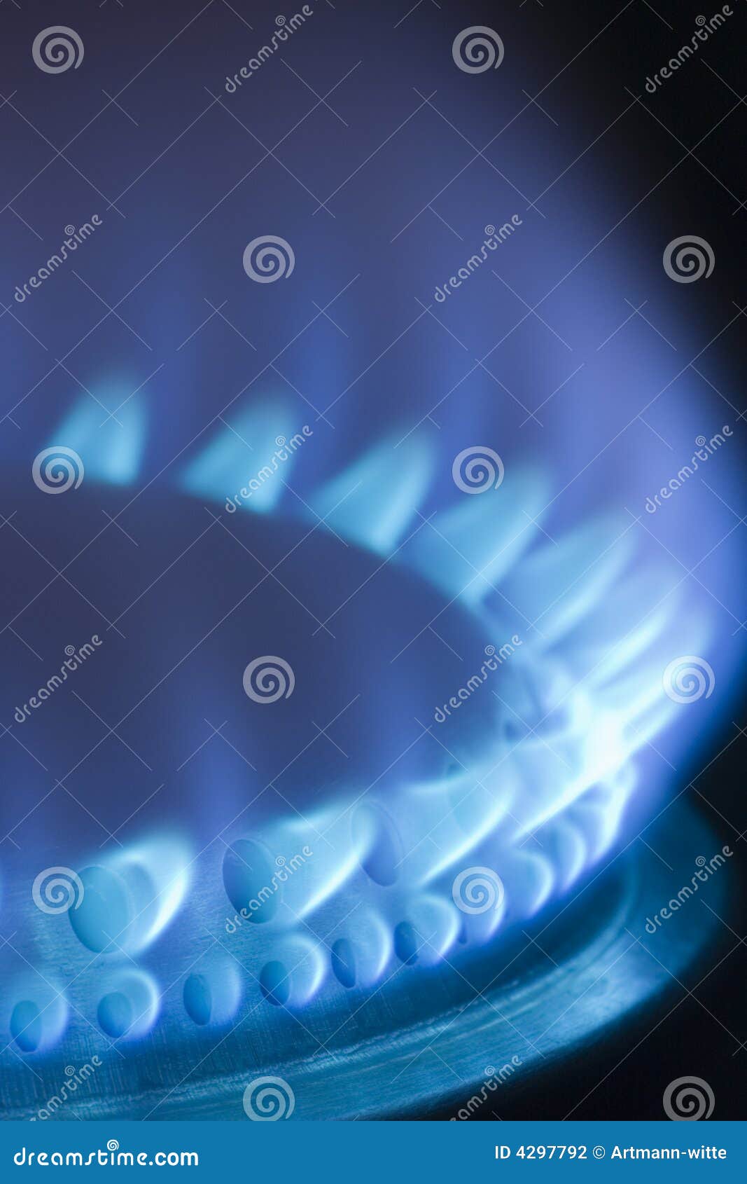 Blue flames of gas stove stock photo. Image of consume 4297792