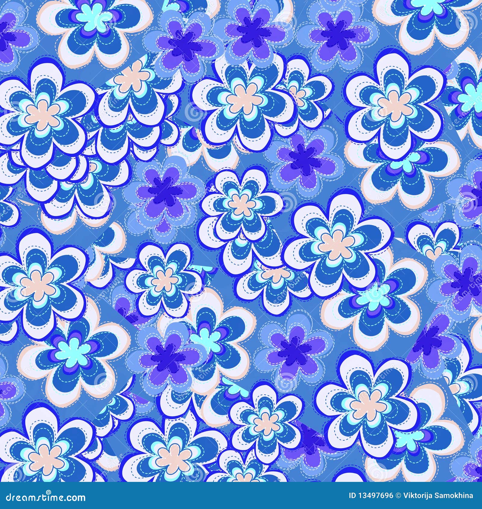 Blue floral background stock illustration. Illustration of beauty