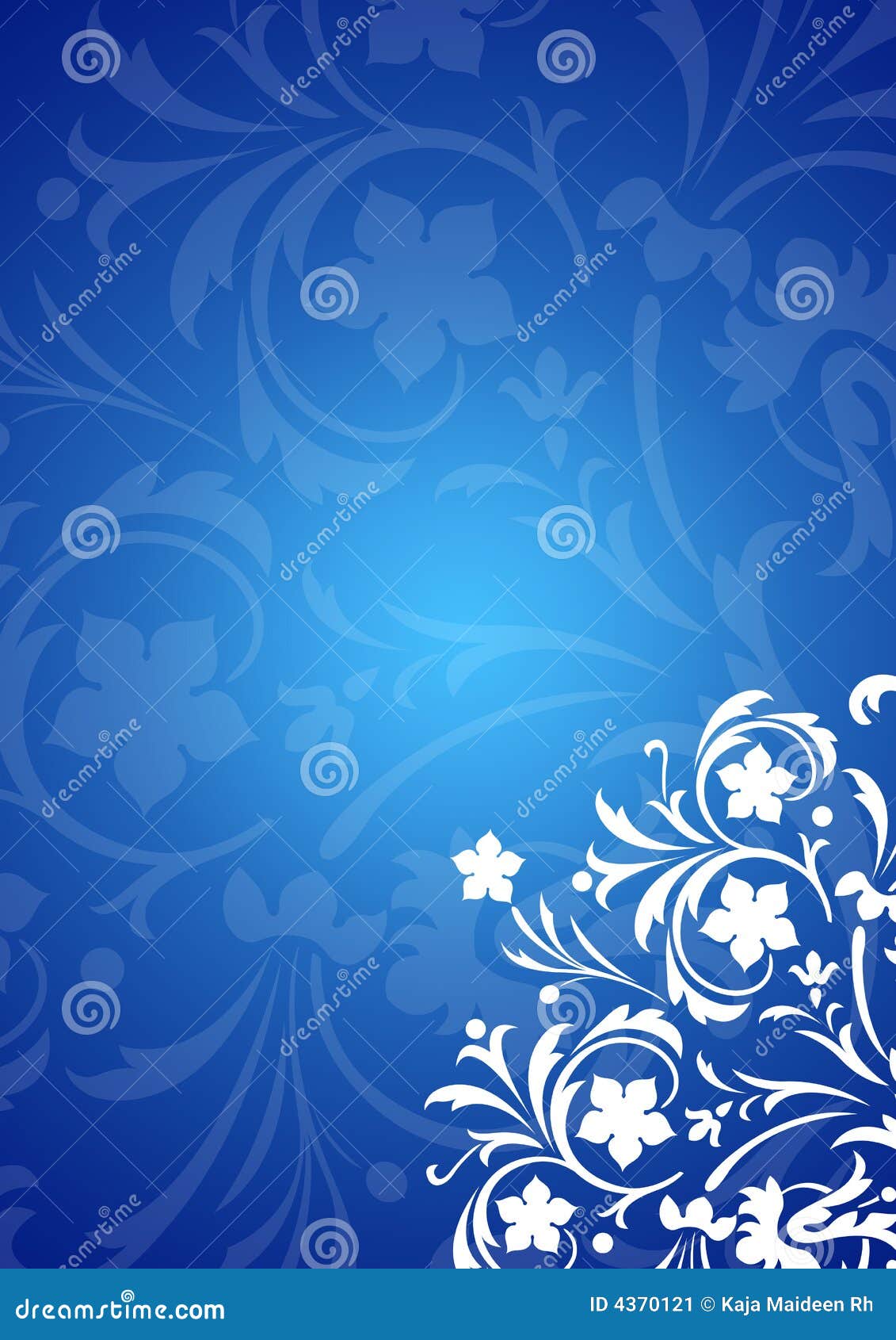 Blue Floral Background Vector Art  Graphics  freevectorcom