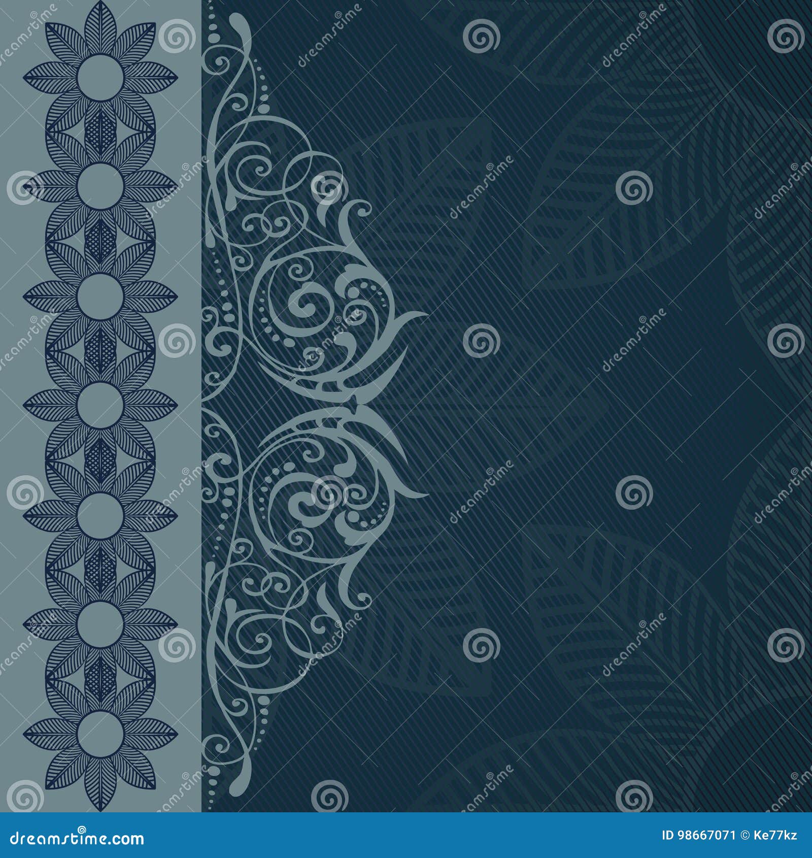 Blue floral background. stock illustration. Illustration of design