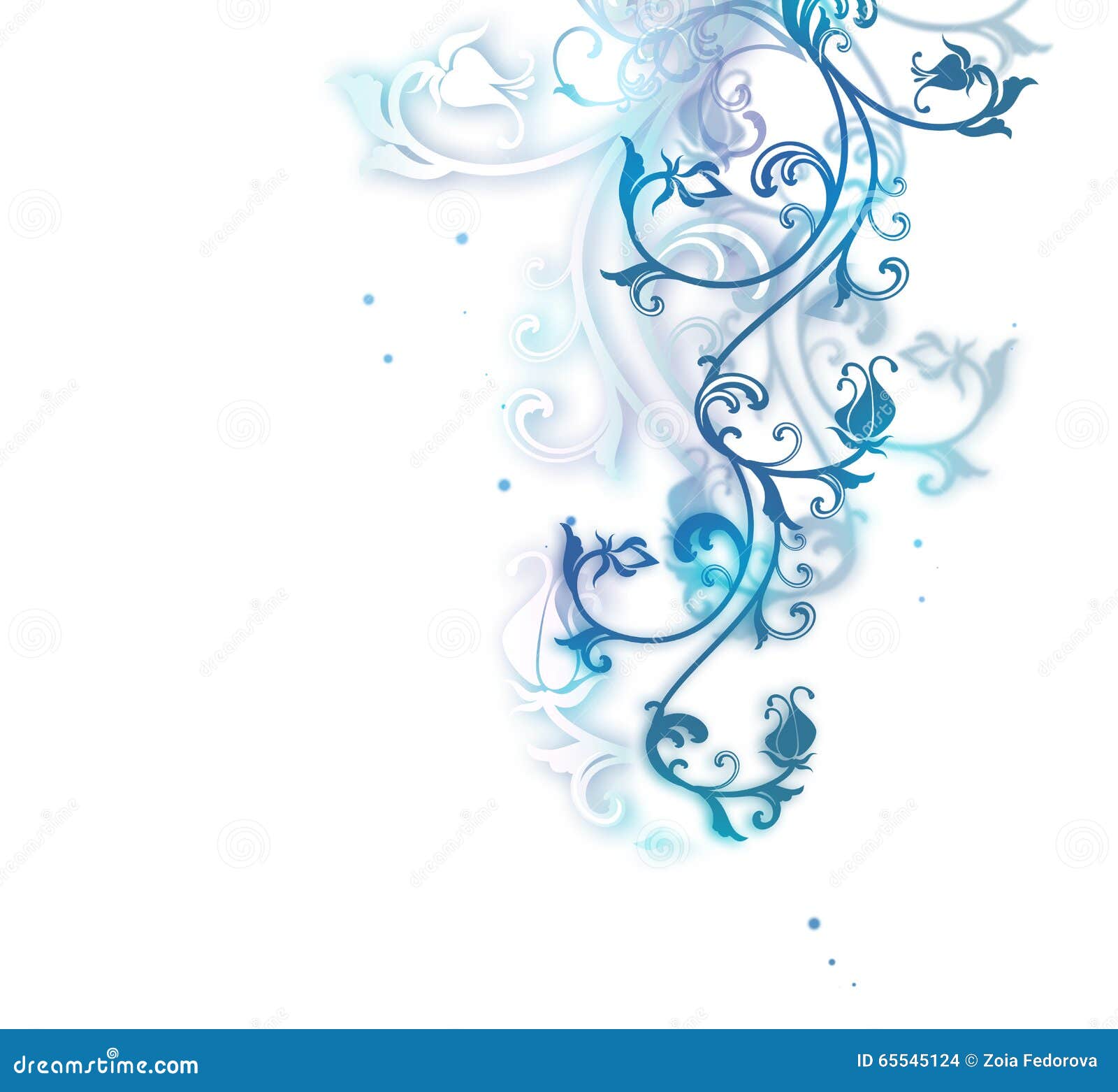 Blue floral ornament stock illustration. Illustration of decorative 65545124