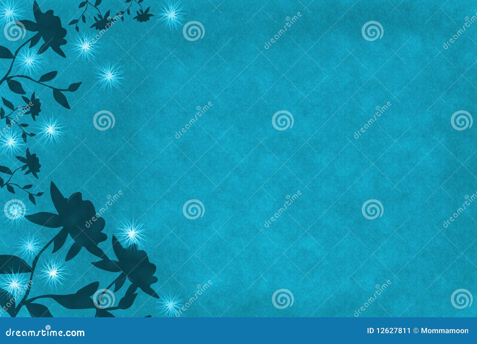 Blue Flower Abstract Background Stock Illustration - Illustration of