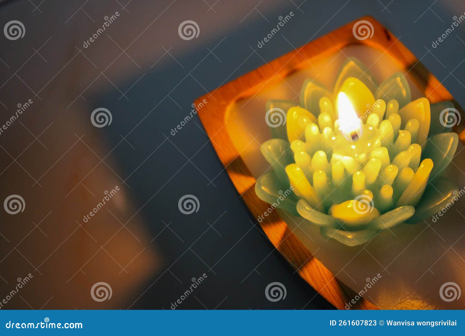 The Blue Flower Candles are Beautiful. Stock Image Image of title