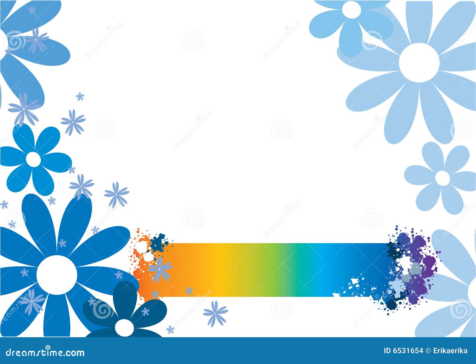 Blue flowers stock vector. Illustration of flourishes - 6531654