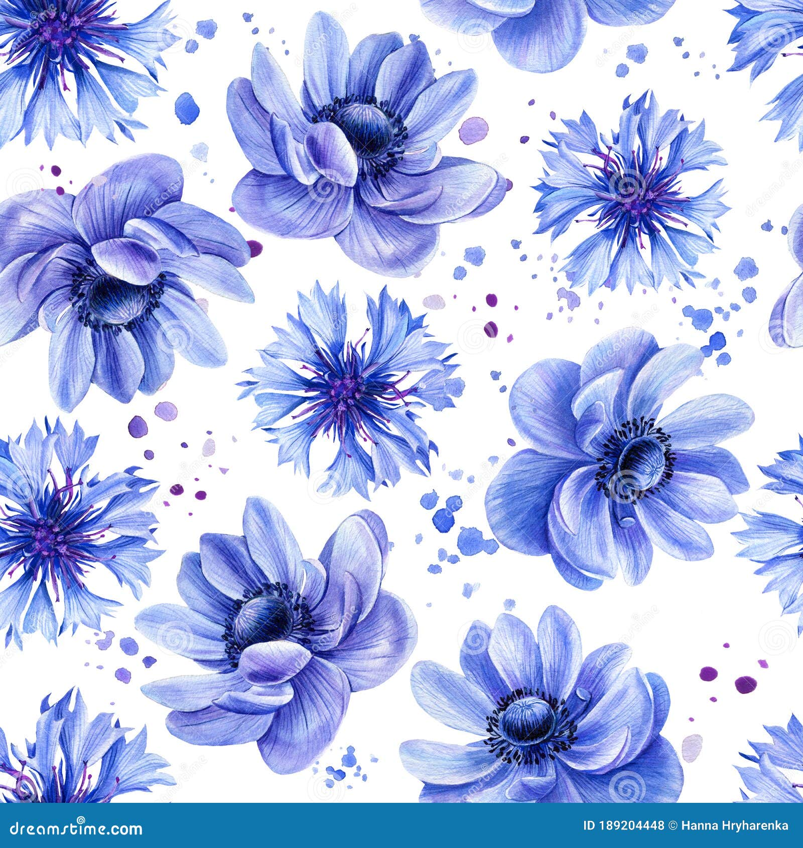 blue flower design wallpaper