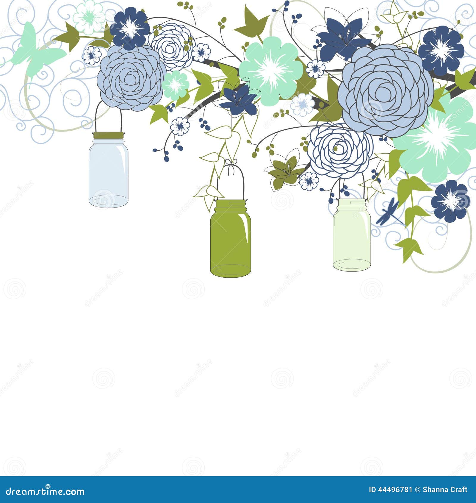 hanging mason jar clip art