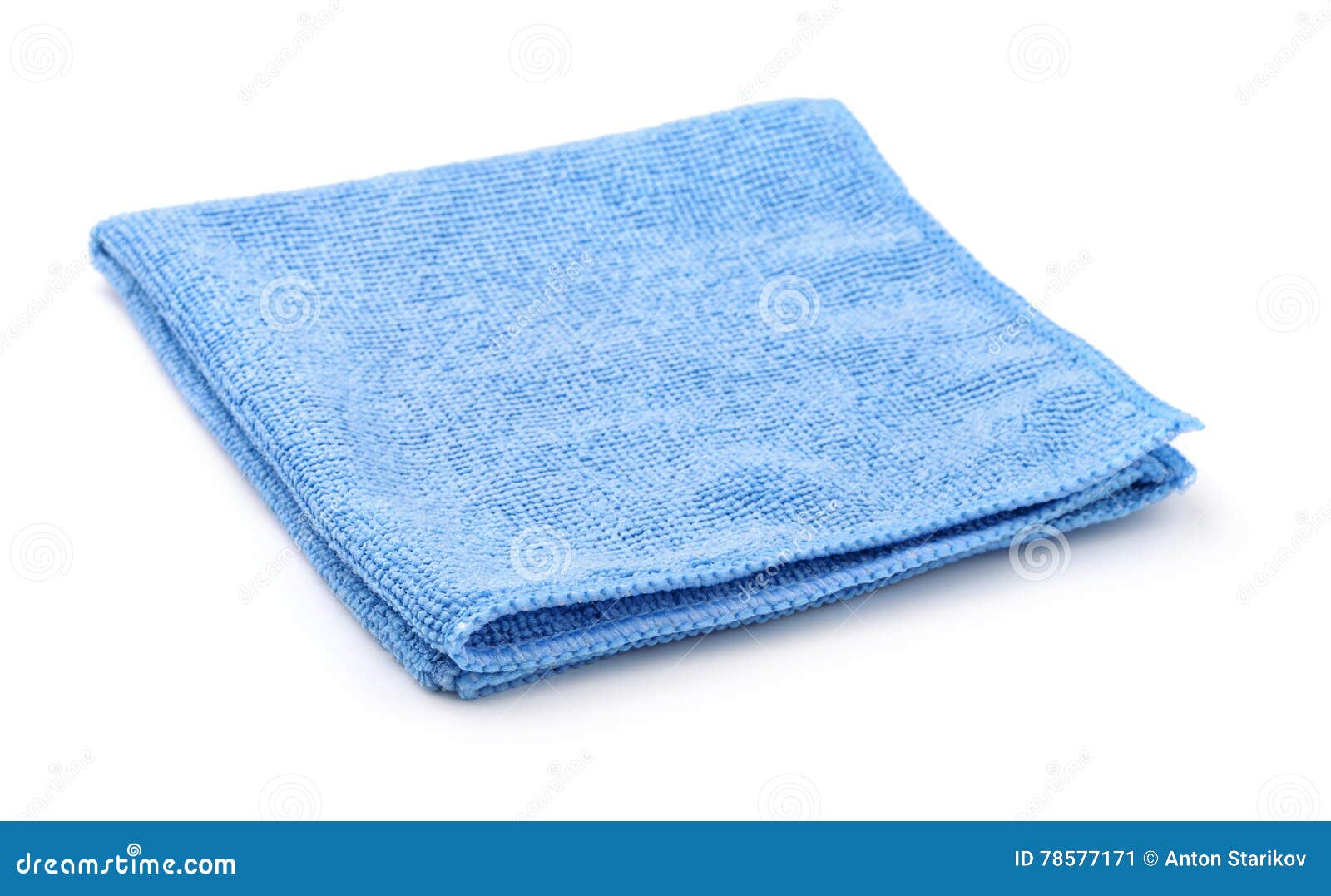 blue folded microfiber cloth