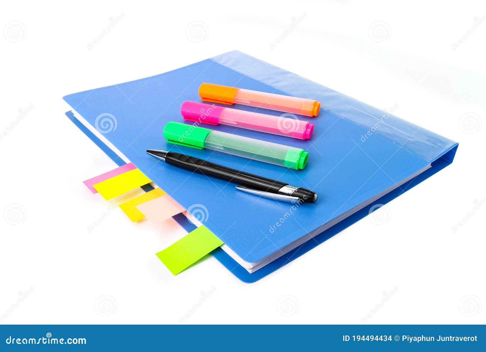 Blue Folder Document, Color Highlight Pen Stock Photo Image of folder, highlight 194494434