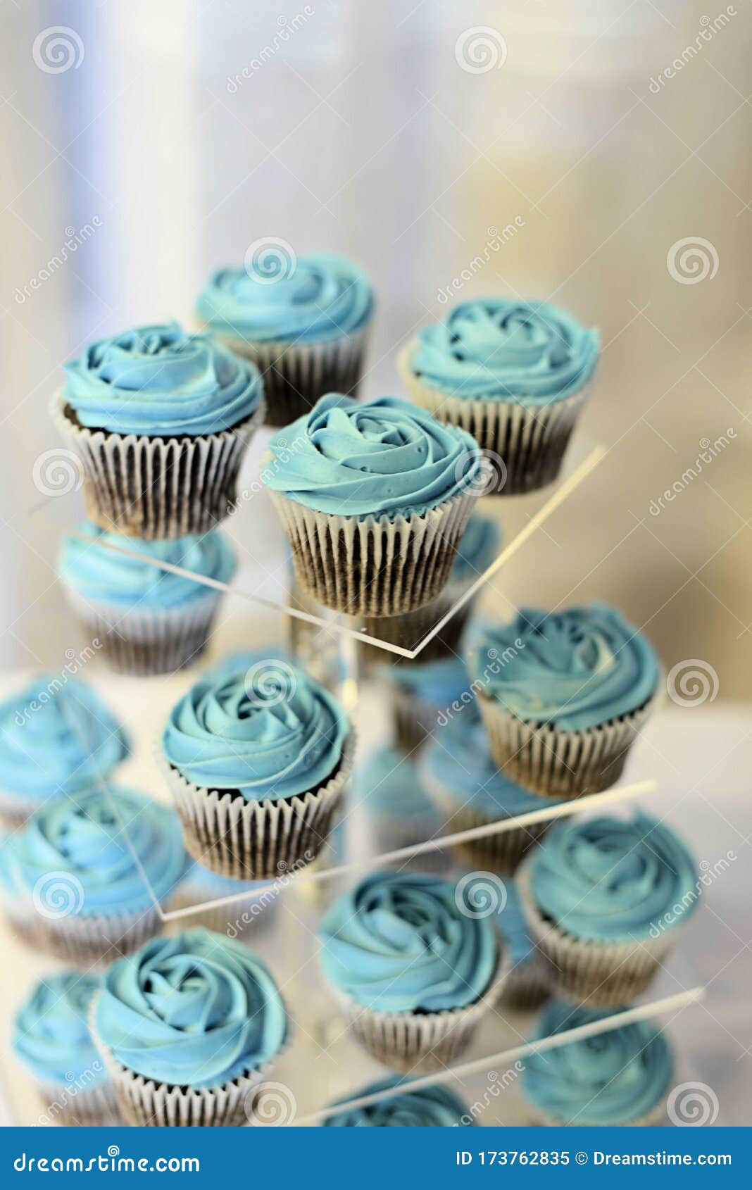 Blue Wedding Cake stock photo. Image of table, celebration - 122605768