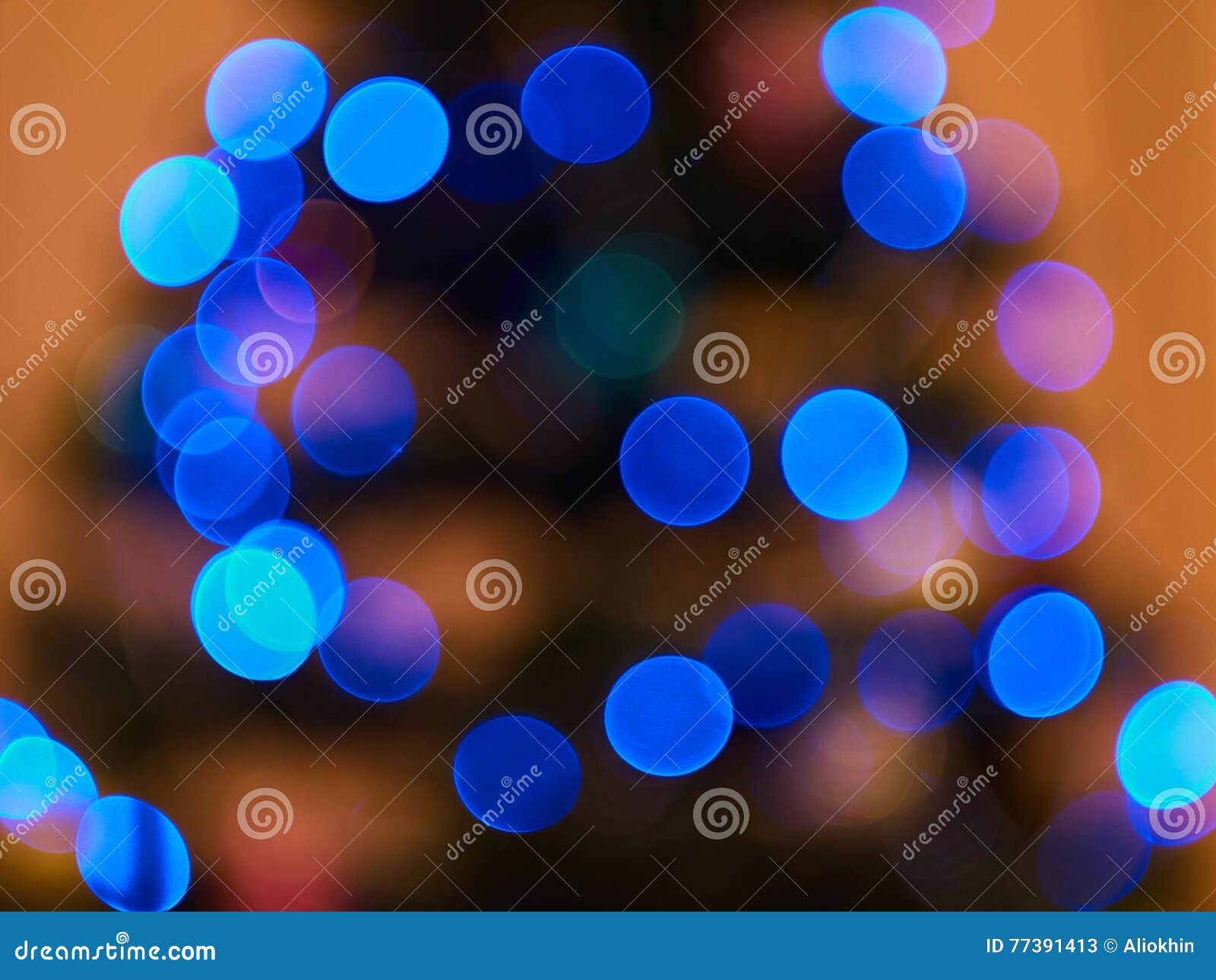 Blue garland lights stock image. Image of bright, pattern 77391413