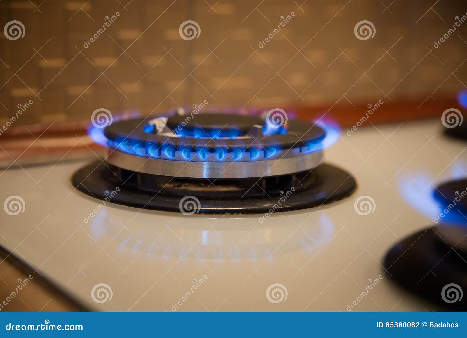 Blue gas burns stock photo. Image of dangerous, flammable 85380082