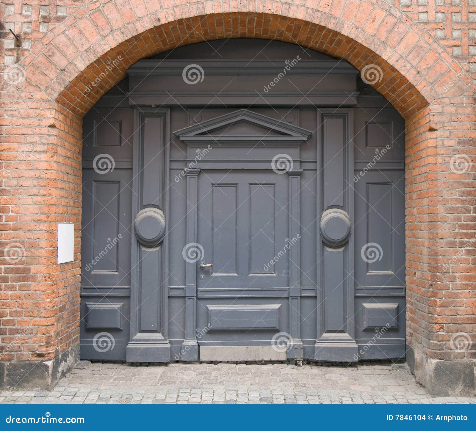 Blue Gate stock photo. Image of arch, blue, door, handle - 7846104