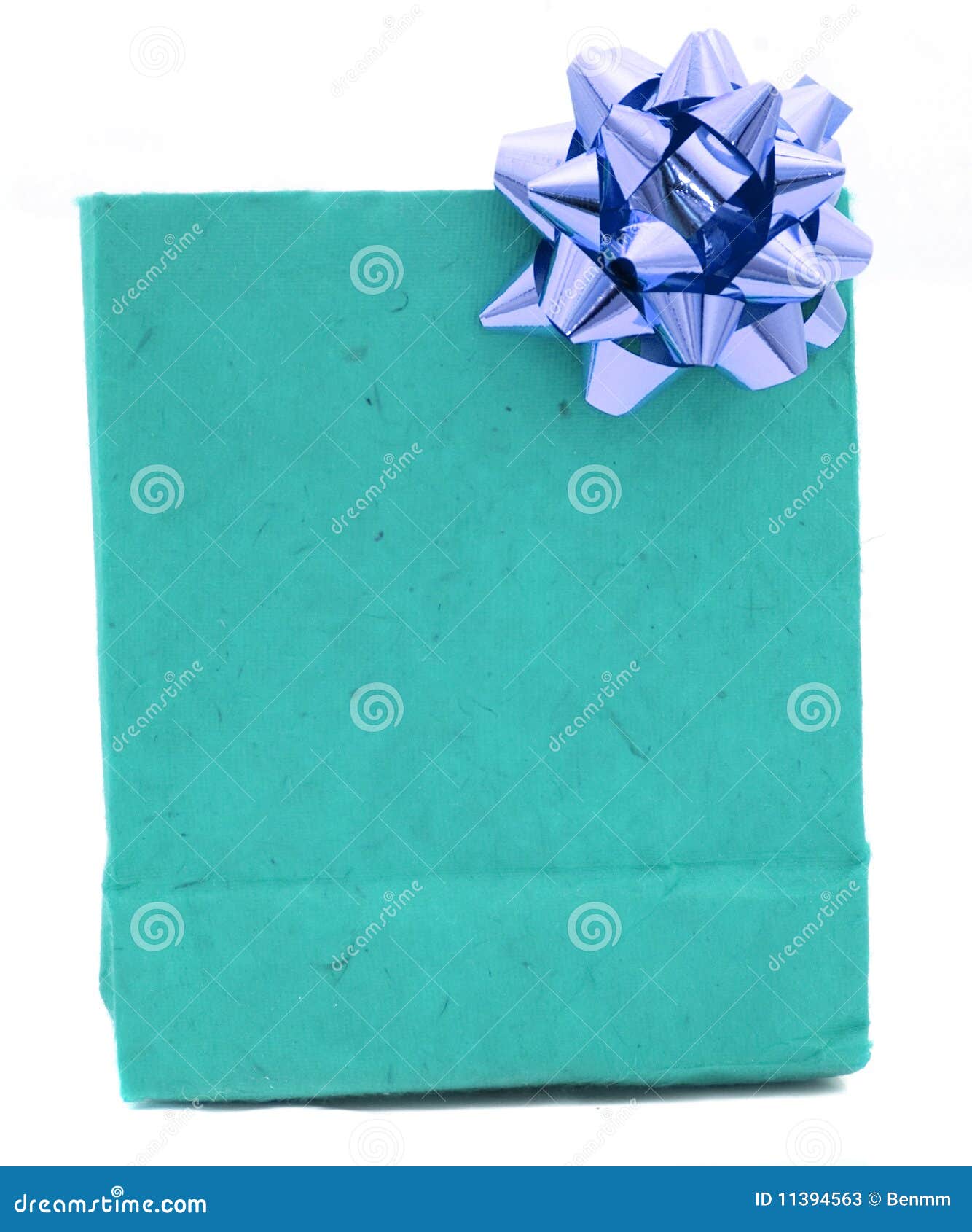 Blue Gift Bag with bow stock image. Image of purchase 11394563