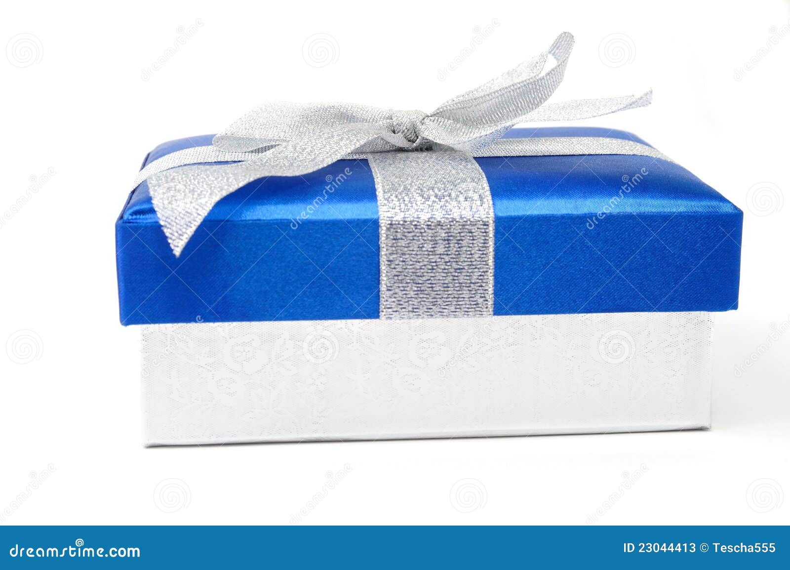 Blue gift box stock image. Image of satin, valentine 23044413