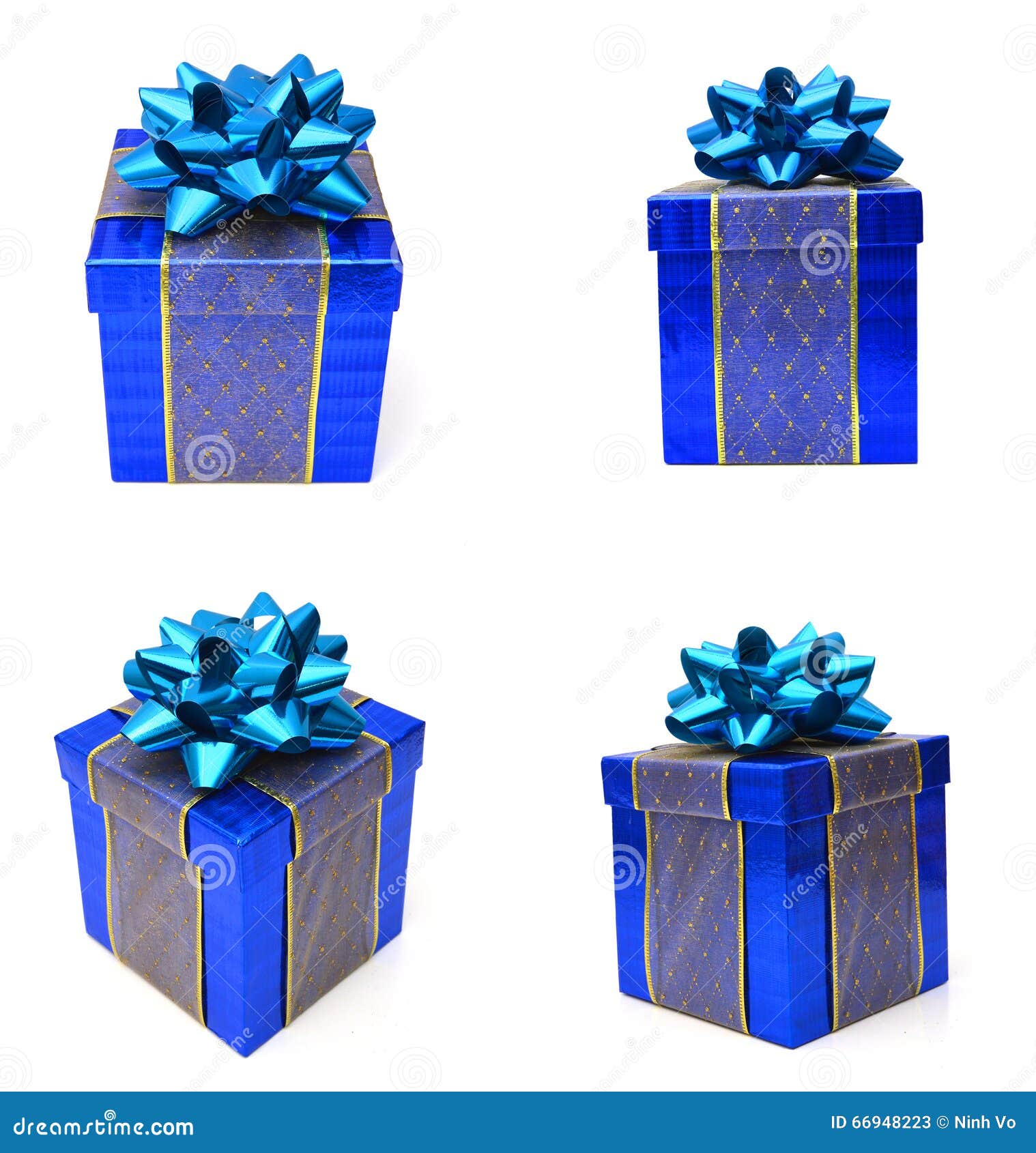 Blue Gift Box stock image. Image of celebration, christmas