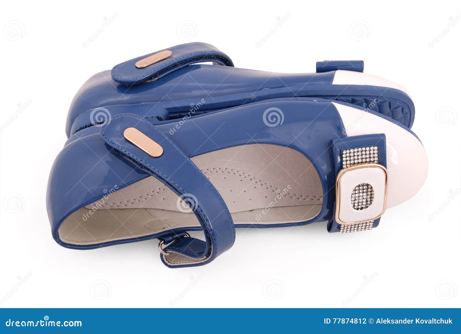 Blue girl shoes stock photo. Image of objects, elegance 77874812