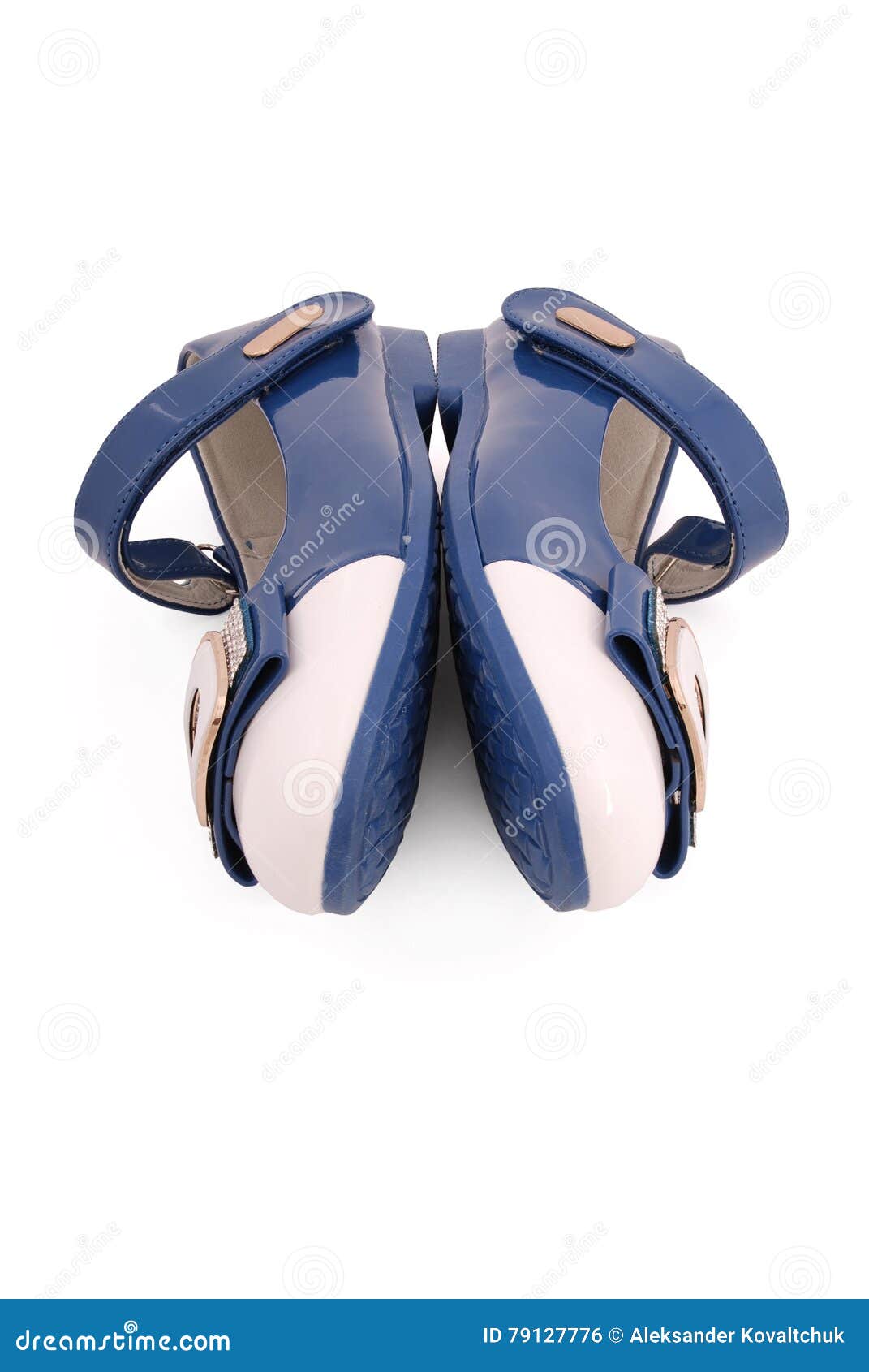 Blue girl shoes stock photo. Image of hide, shiny, simplicity 79127776