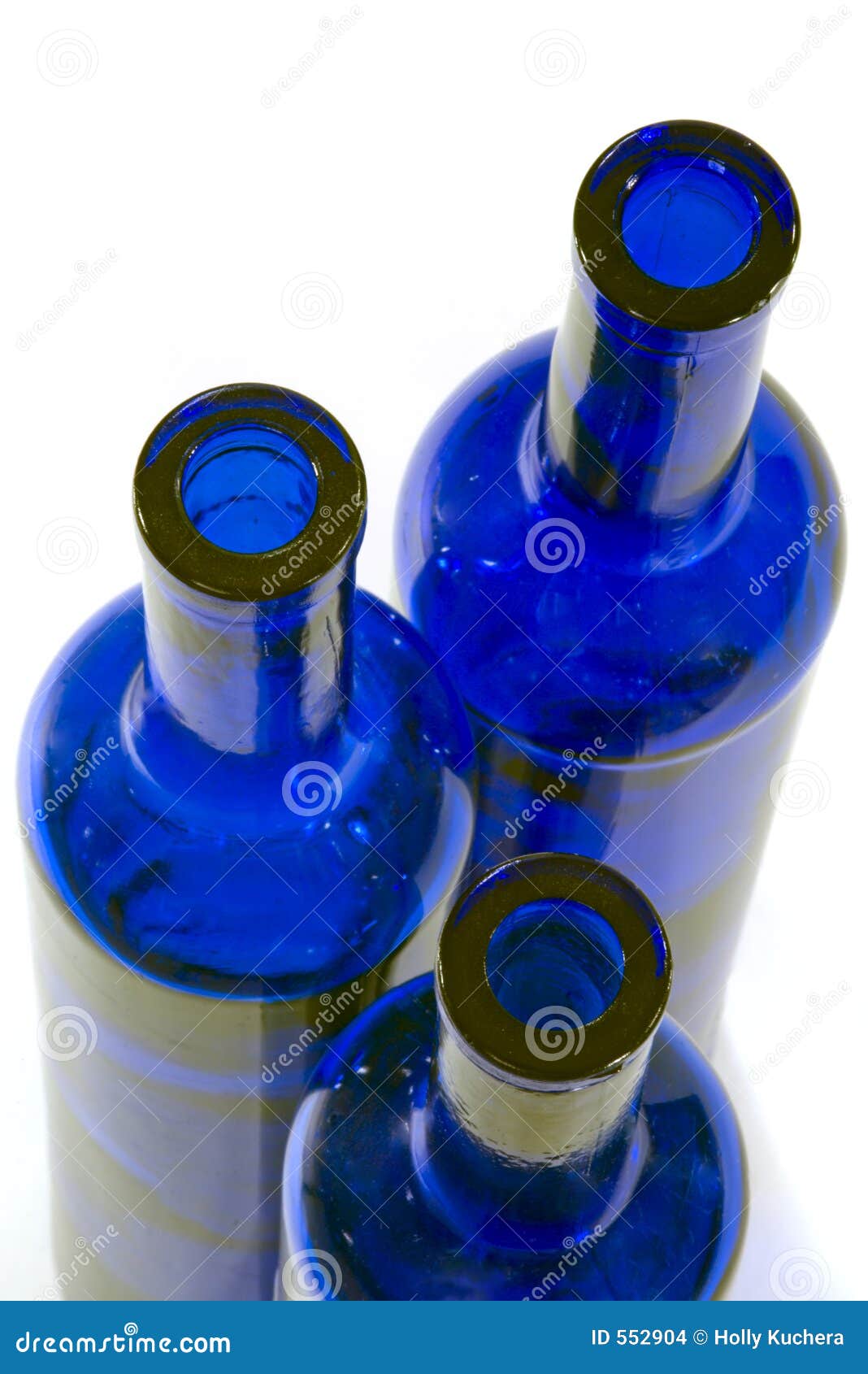 Blue Glass Bottles Tops stock photo. Image of holes, antique 552904