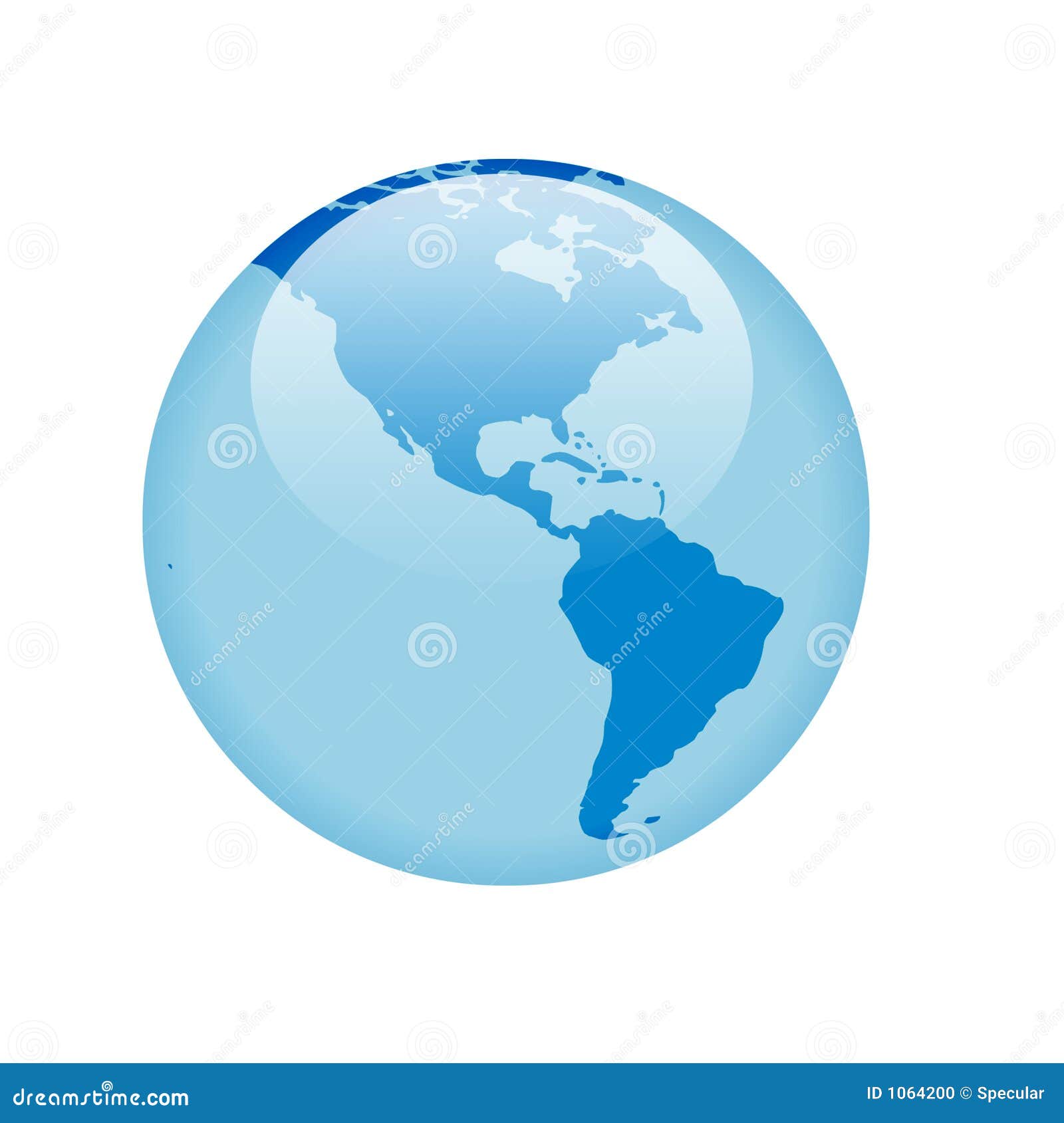 Blue glass globe stock illustration. Illustration of marble 1064200