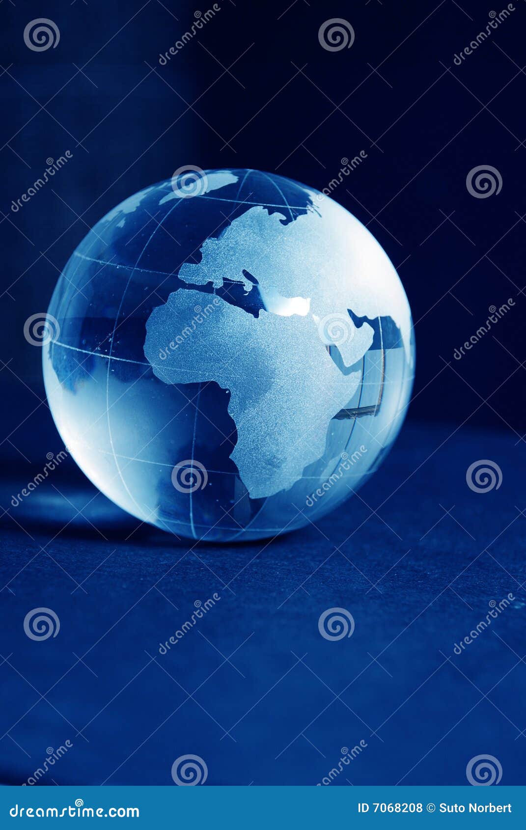 Blue glass globe stock photo. Image of beautiful, nature 7068208