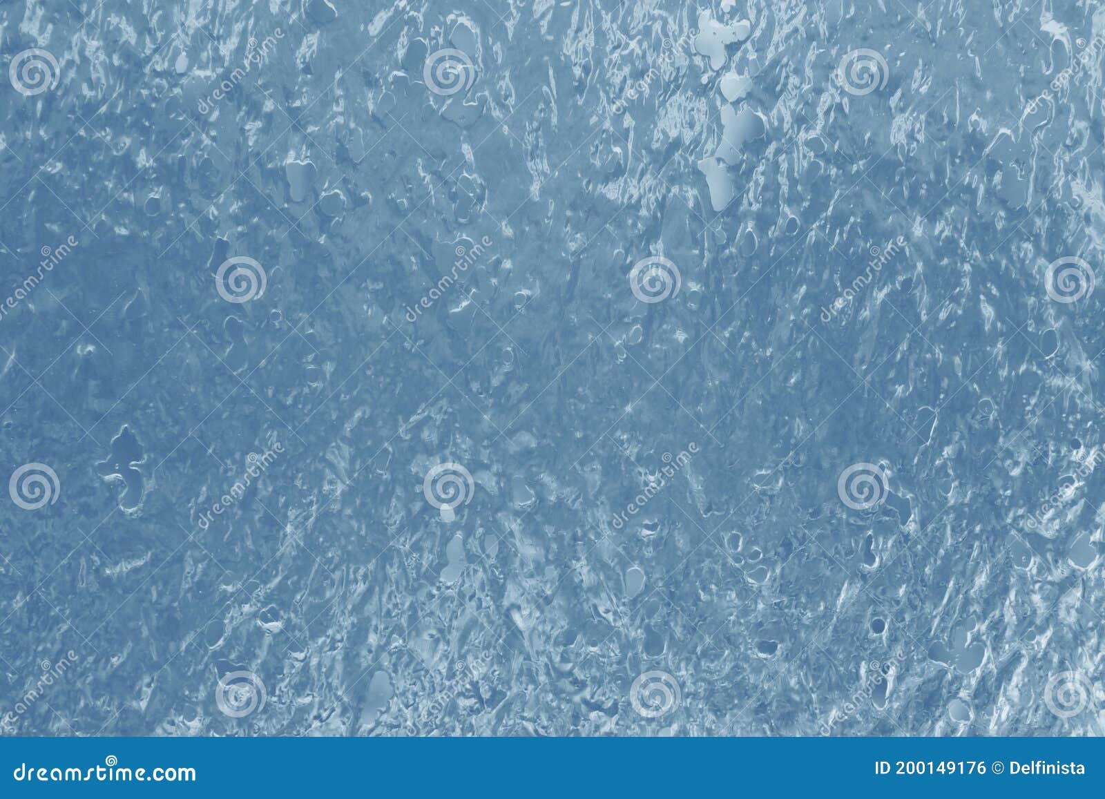 blue glass ice background - frosted window
