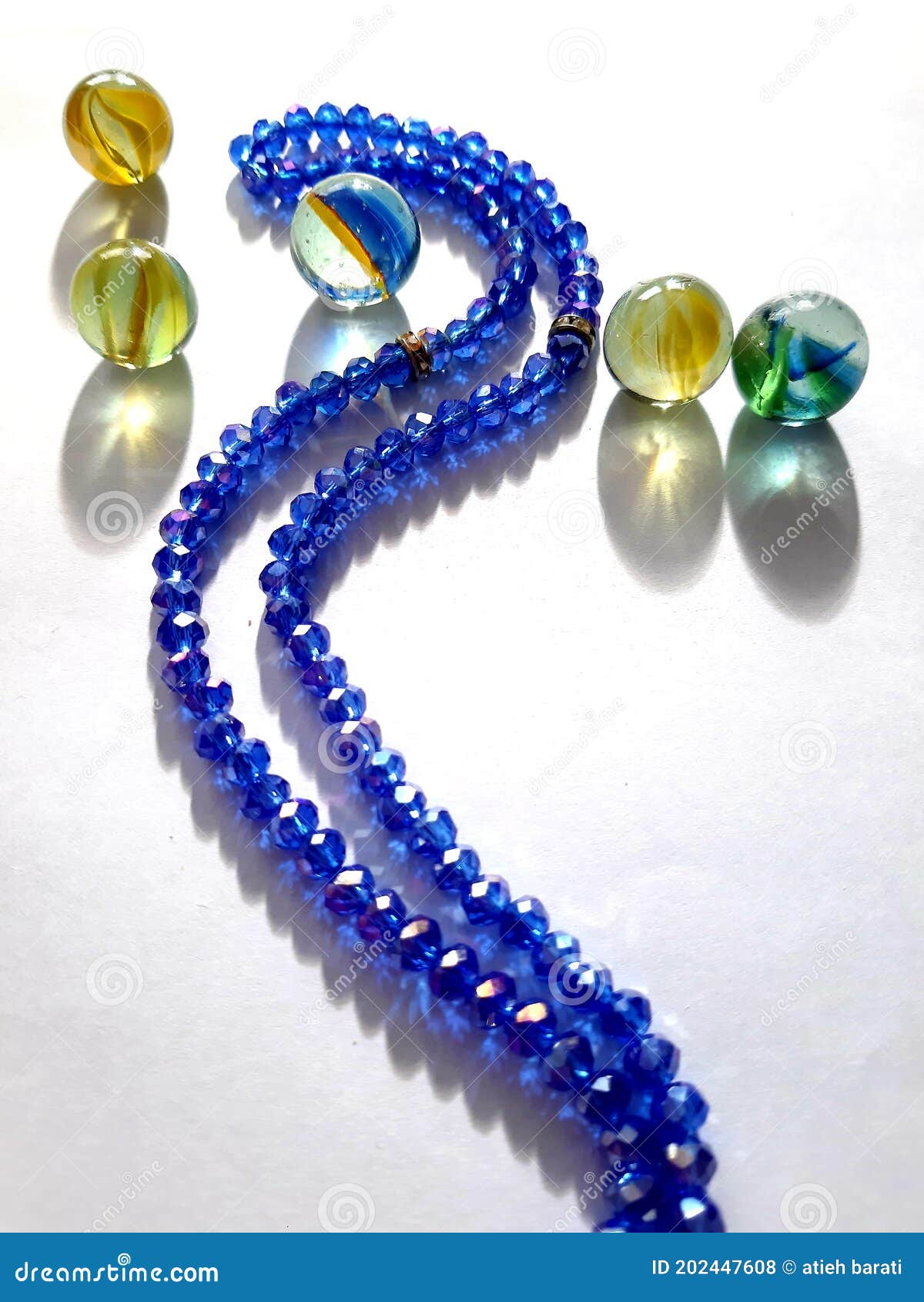 blue glass necklace