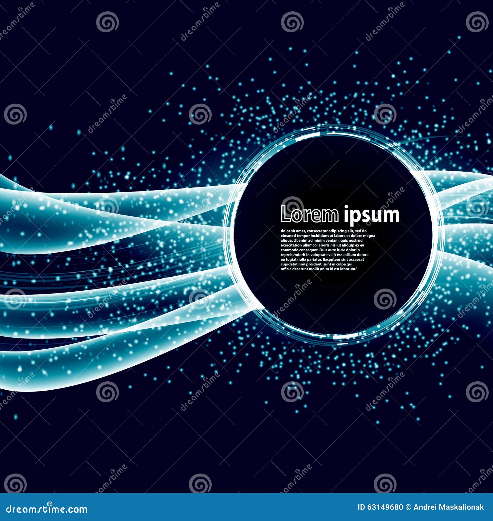 Blue Glitter Party Poster Abstract Layout Stock Vector Illustration of eclipse, glowing 63149680