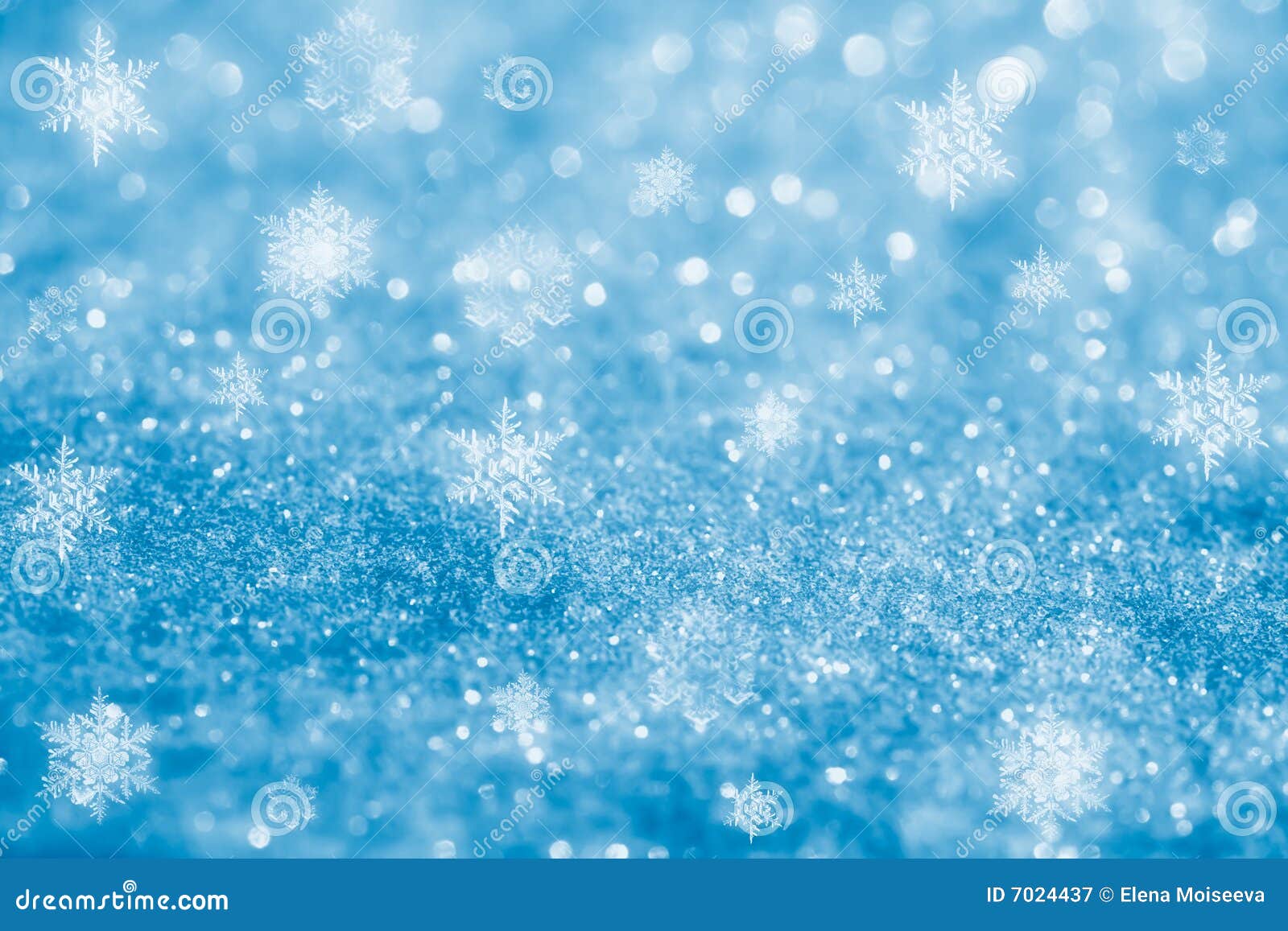 Blue Snow Wallpaper