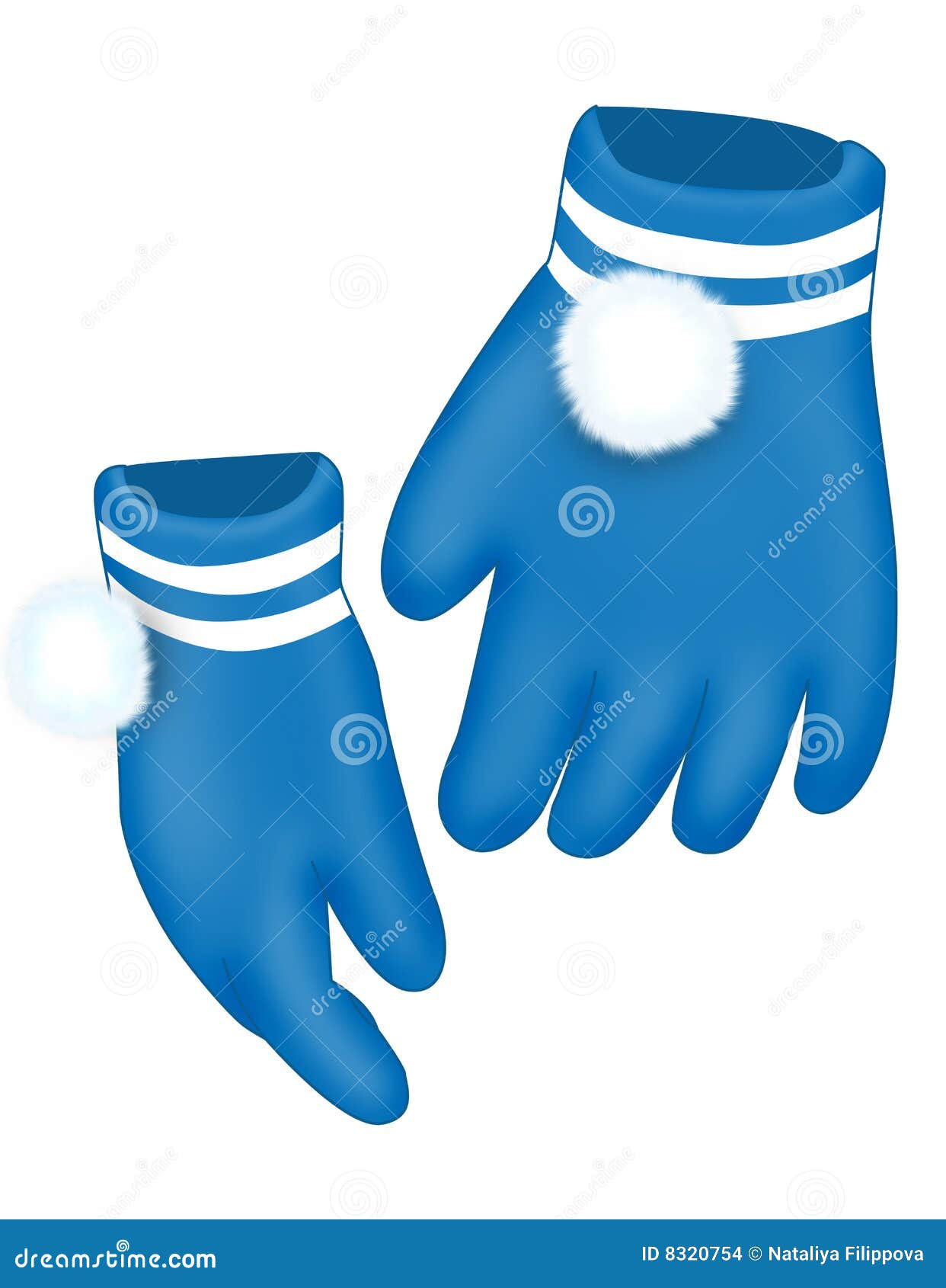 Blue gloves stock illustration. Illustration of fingers 8320754