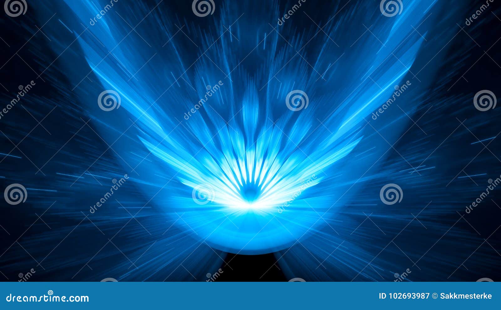 blue glowing asteroid impact 8k background abstract background