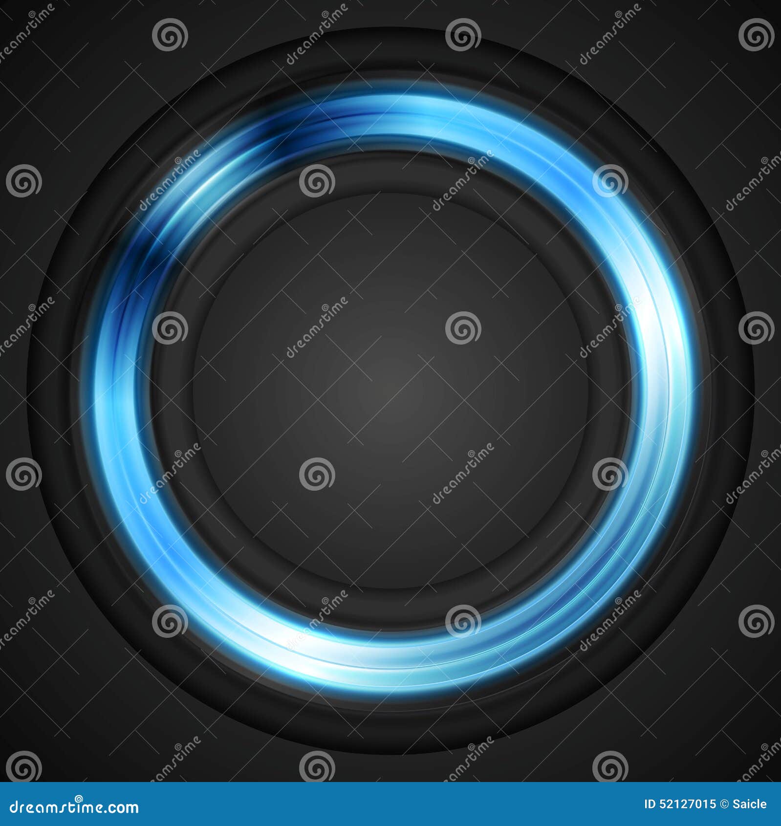 Blue Glowing Circle Vector Logo Stock Vector - Illustration of abstract ...