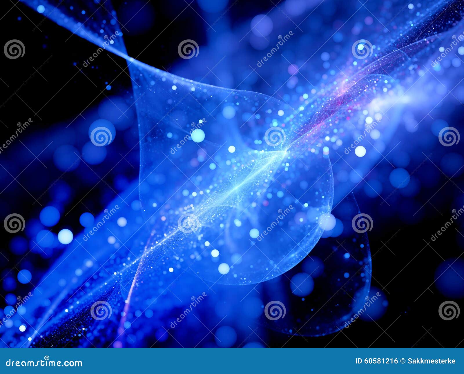blue glowing star system with trajectories