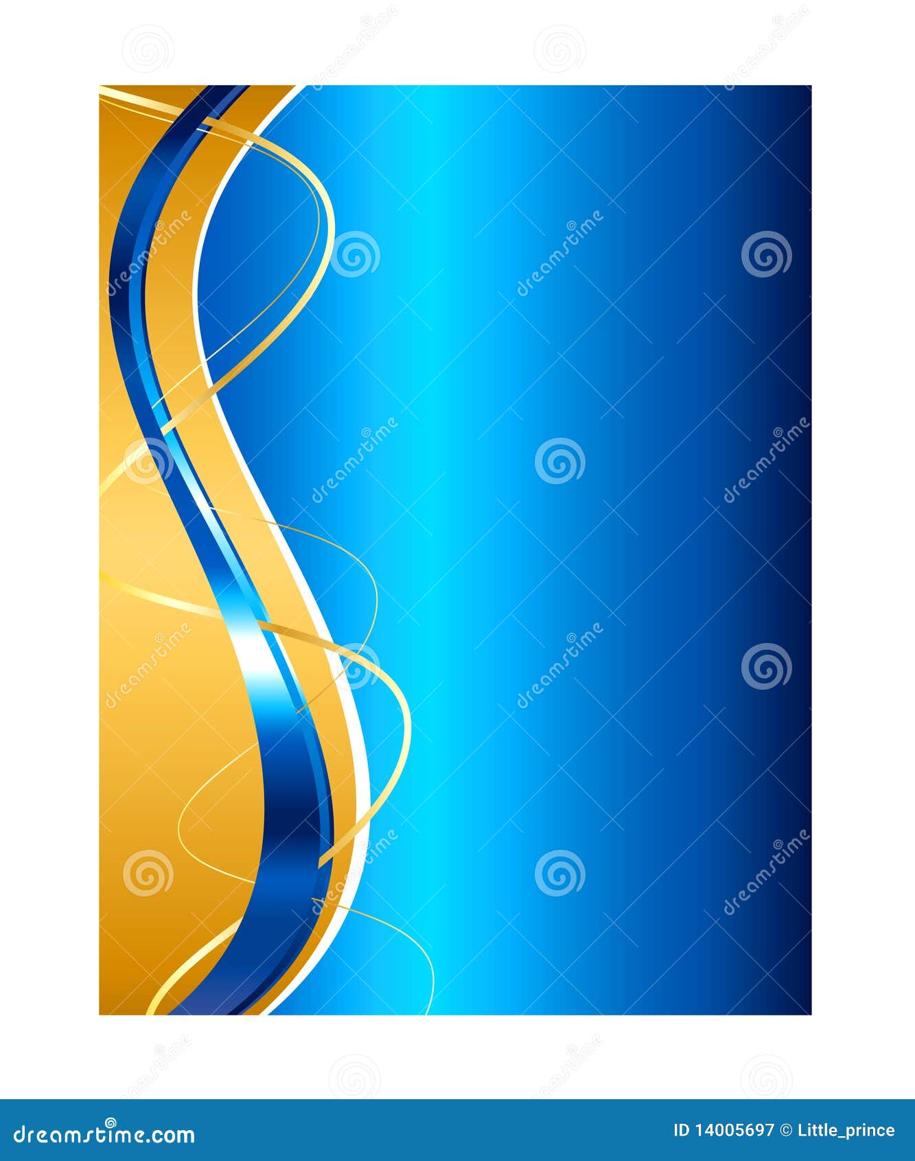 Blue and Gold Abstract Background Stock Vector - Illustration of design