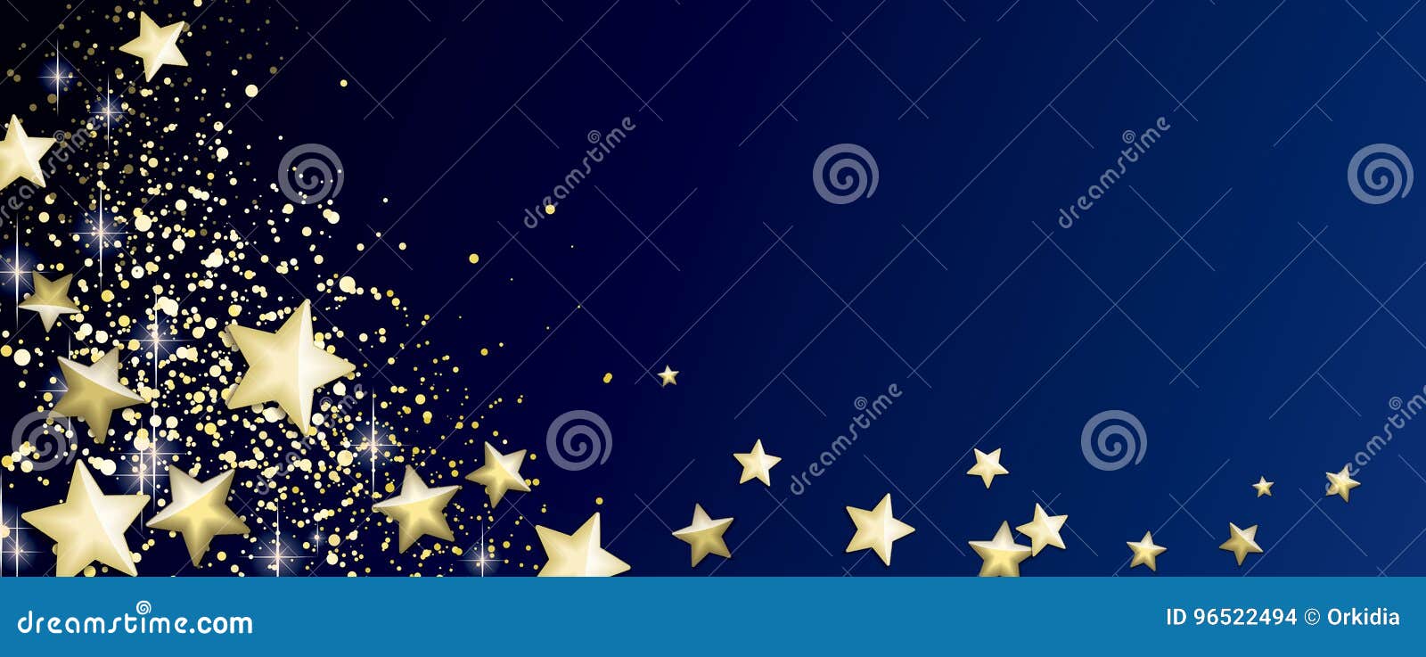Blue and gold banner stock illustration. Illustration of party - 96522494