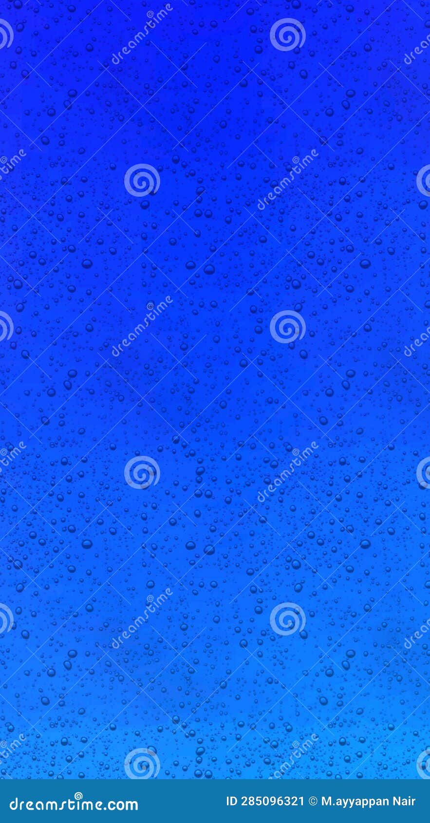 blue gradients with water drop effects.