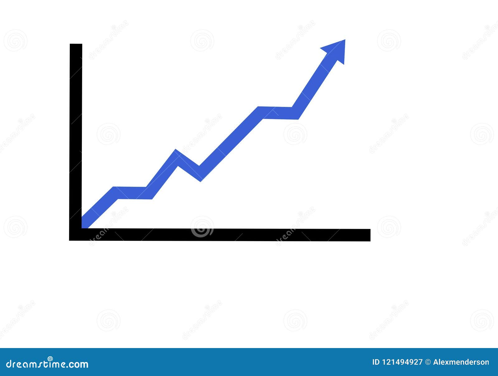 blue graph showing financial result