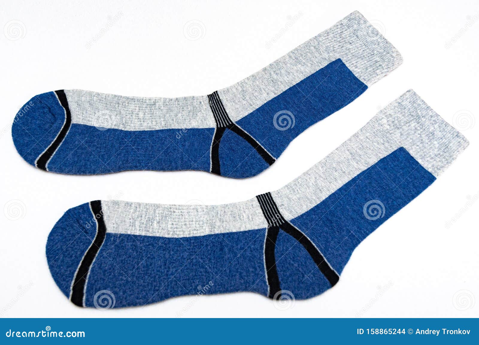 Gray-blue Socks on a White Background Stock Photo - Image of clothes ...